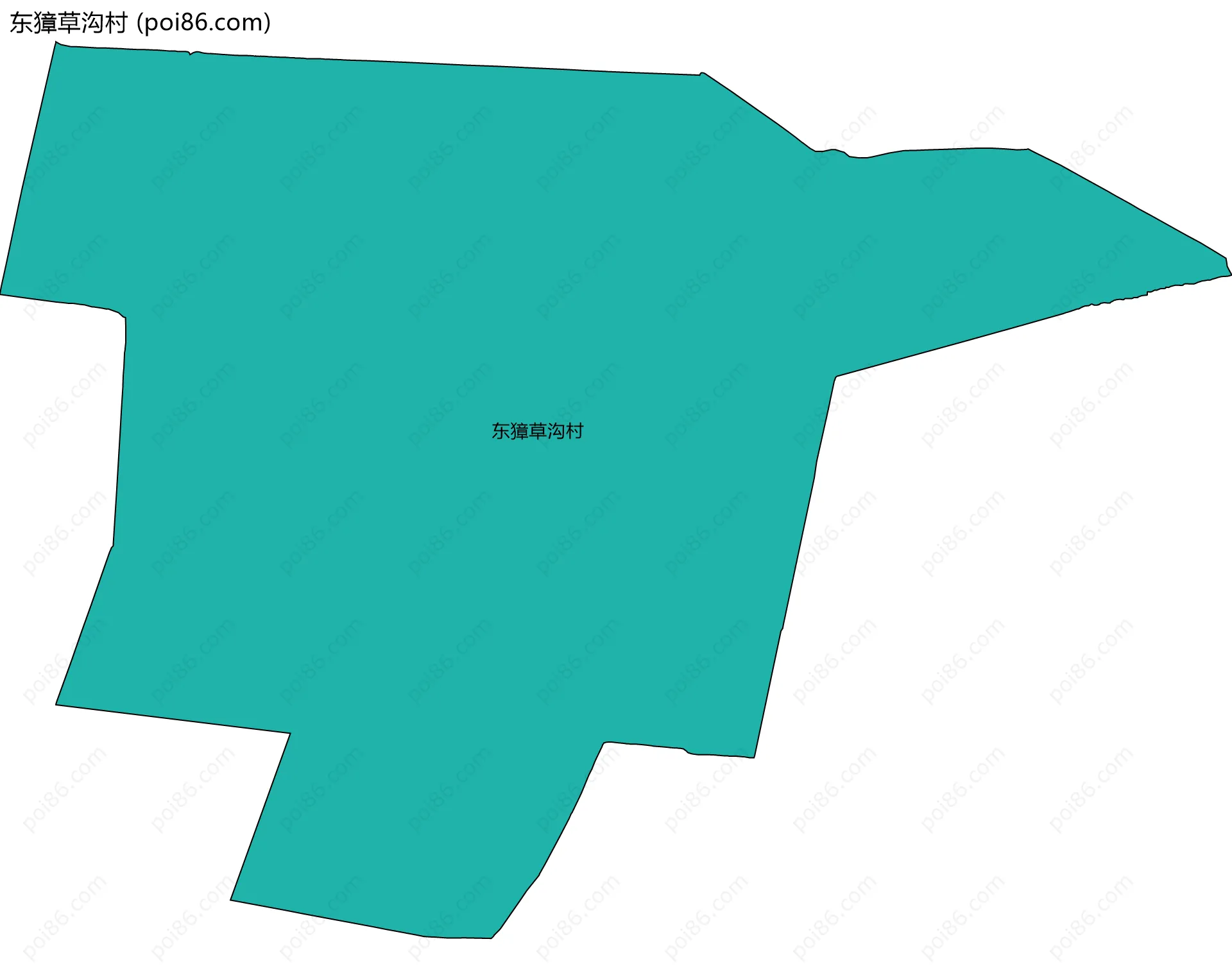 东獐草沟村边界地图