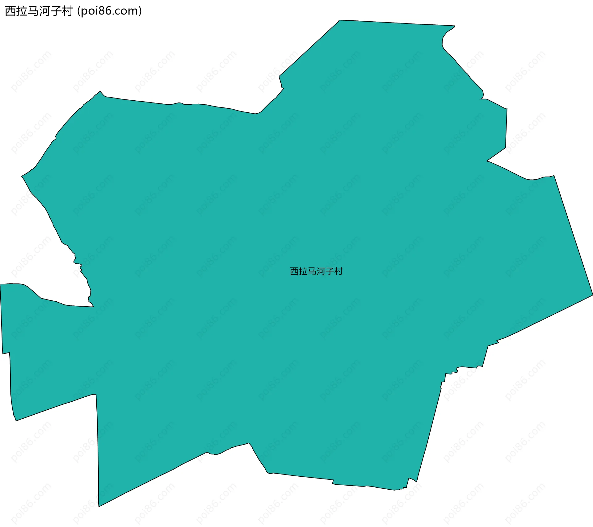 西拉马河子村边界地图