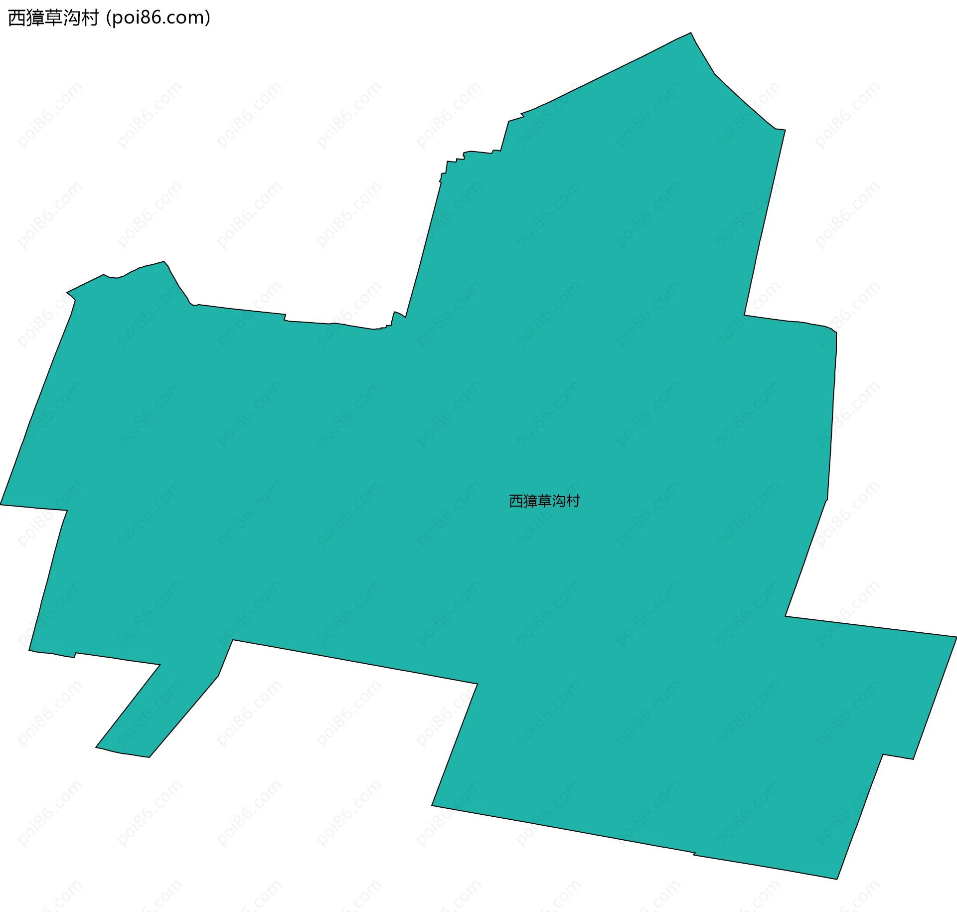 西獐草沟村边界地图