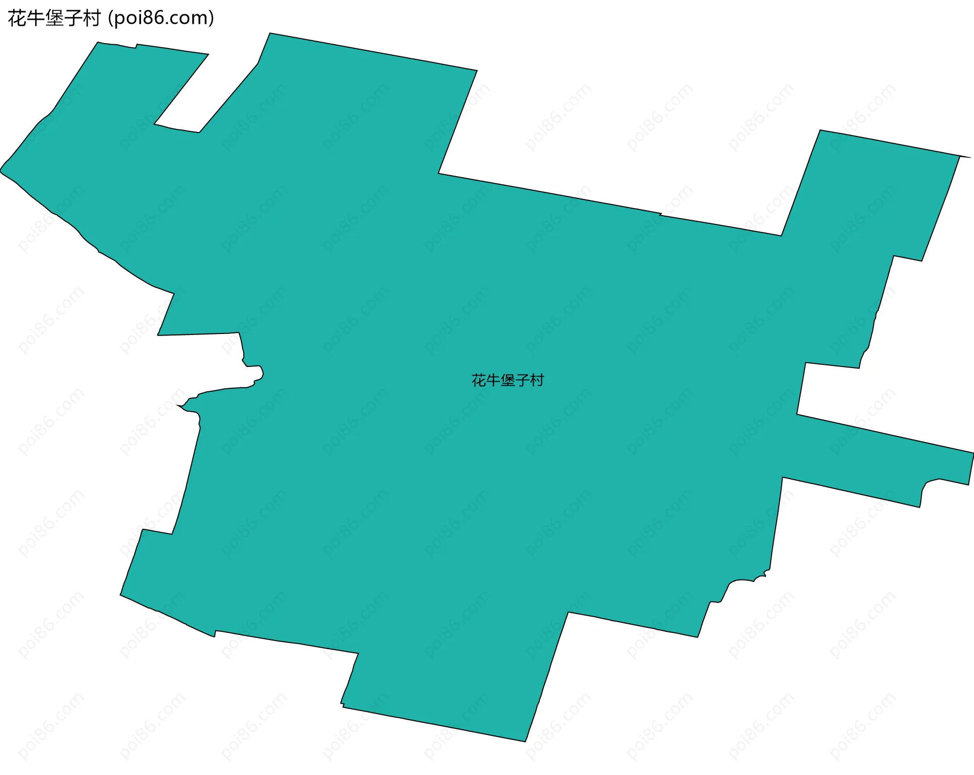 花牛堡子村边界地图