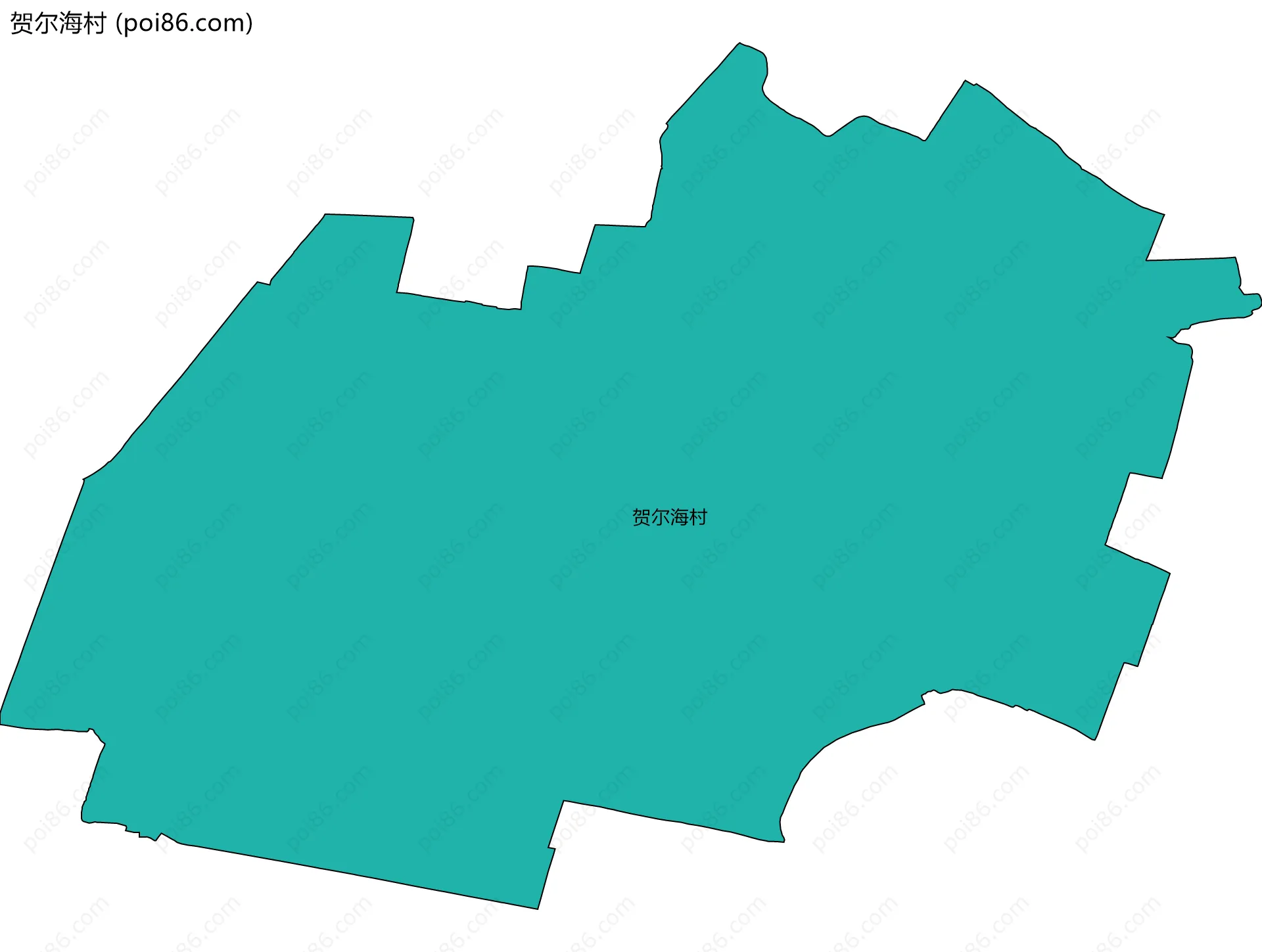 贺尔海村边界地图