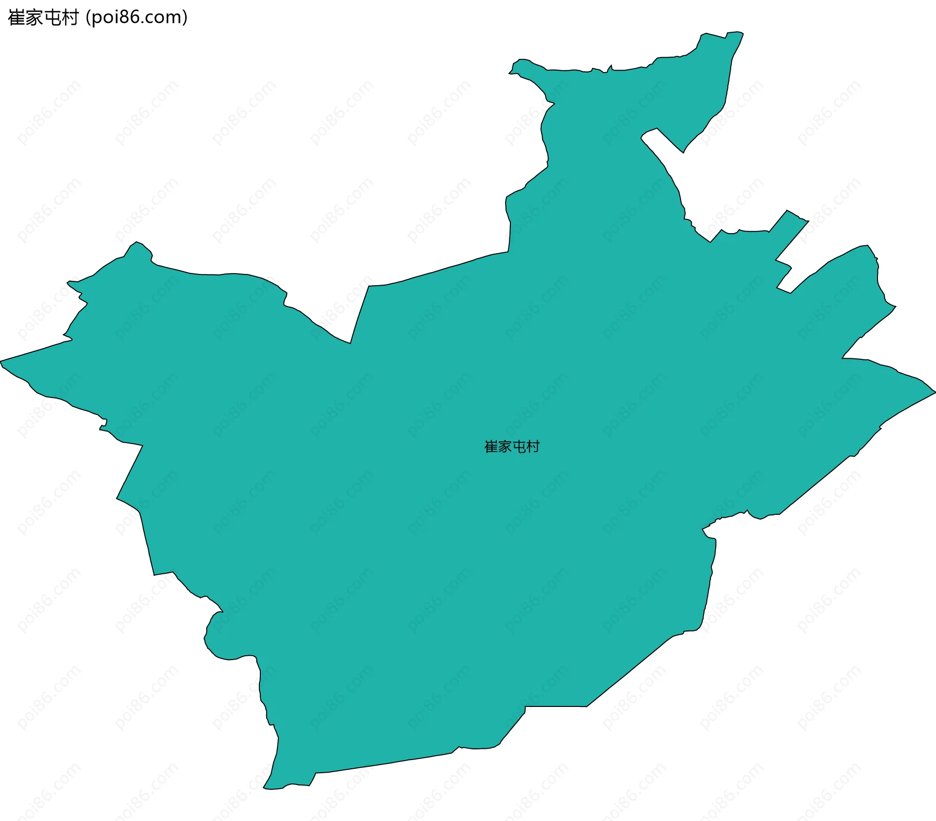 崔家屯村边界地图