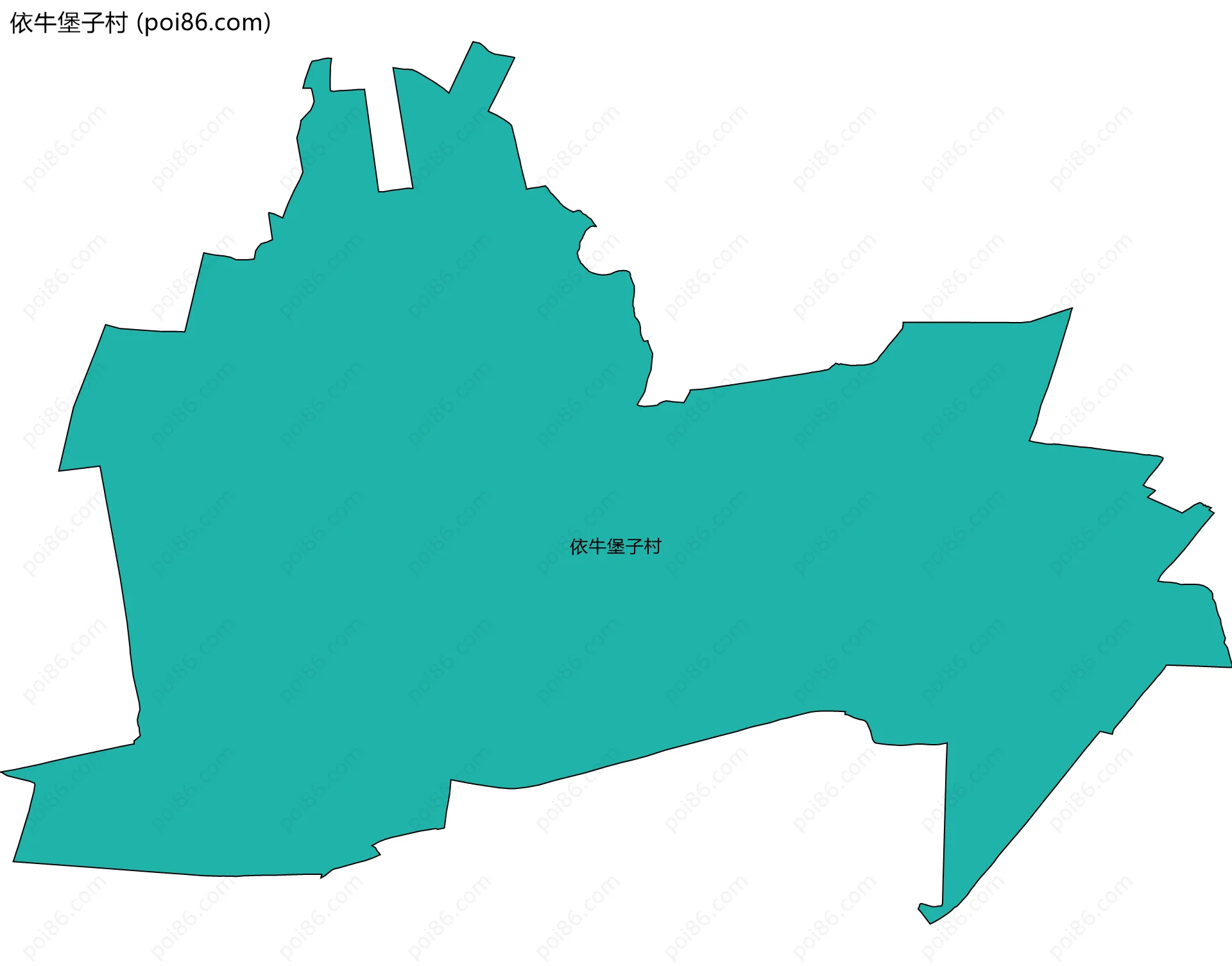 依牛堡子村边界地图