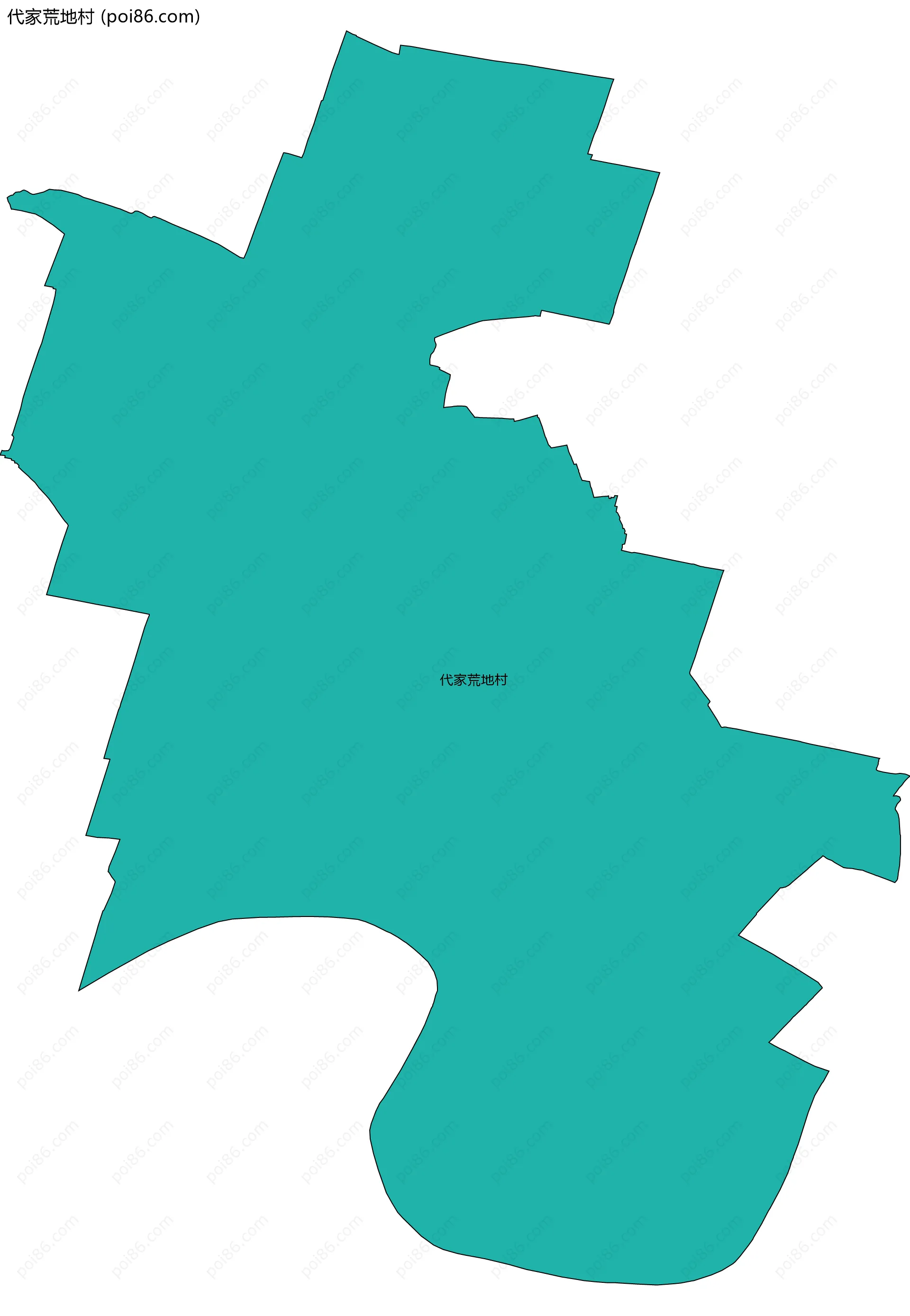 代家荒地村边界地图