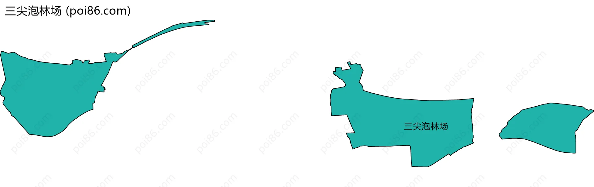 三尖泡林场边界地图