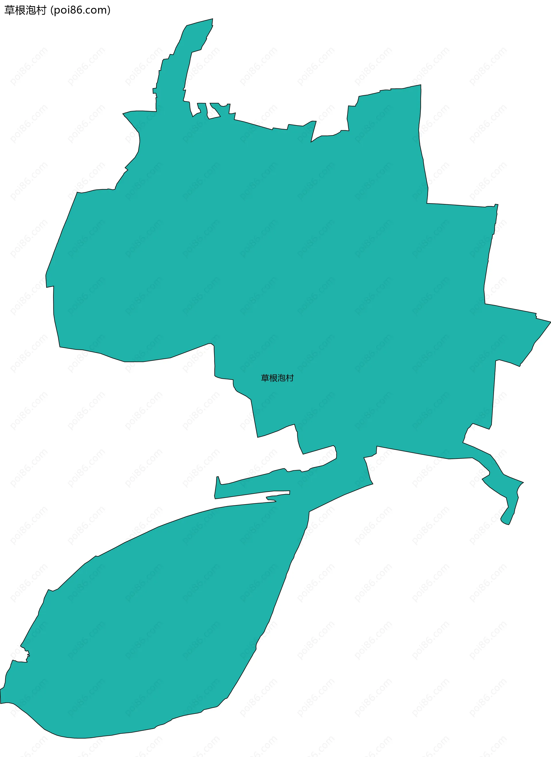 草根泡村边界地图