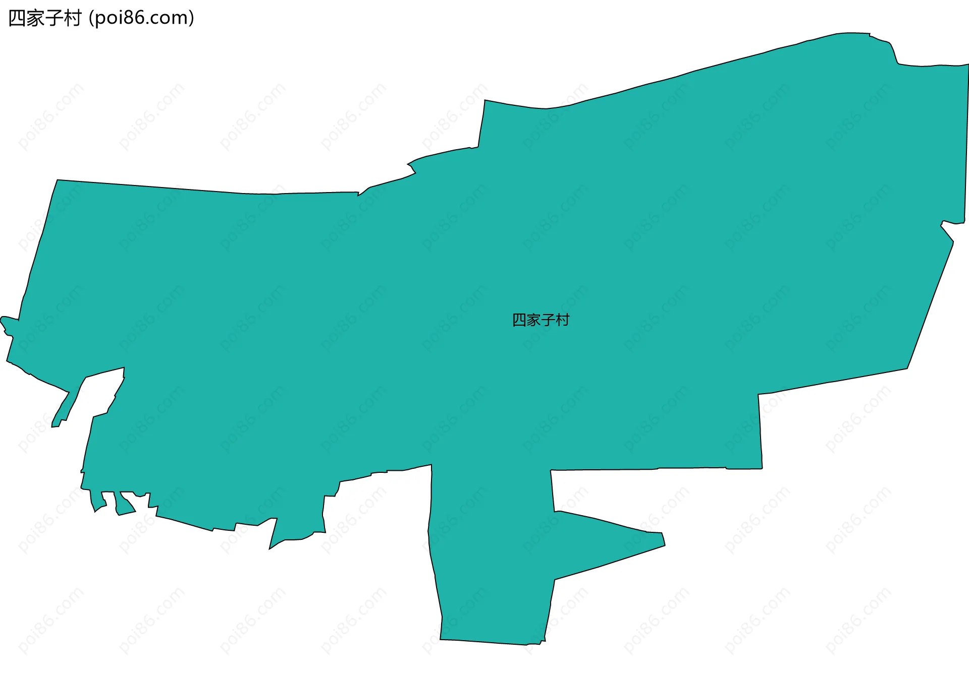 四家子村边界地图