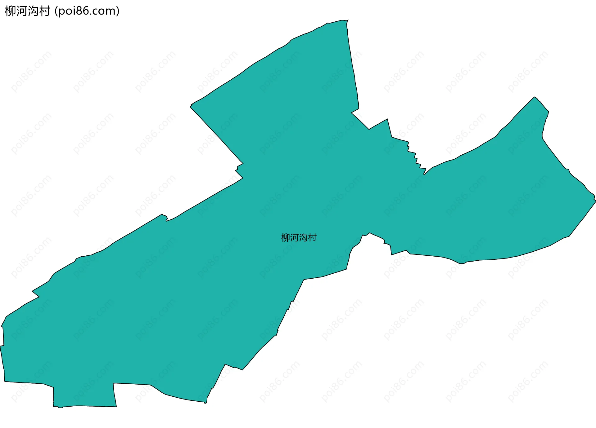 柳河沟村边界地图