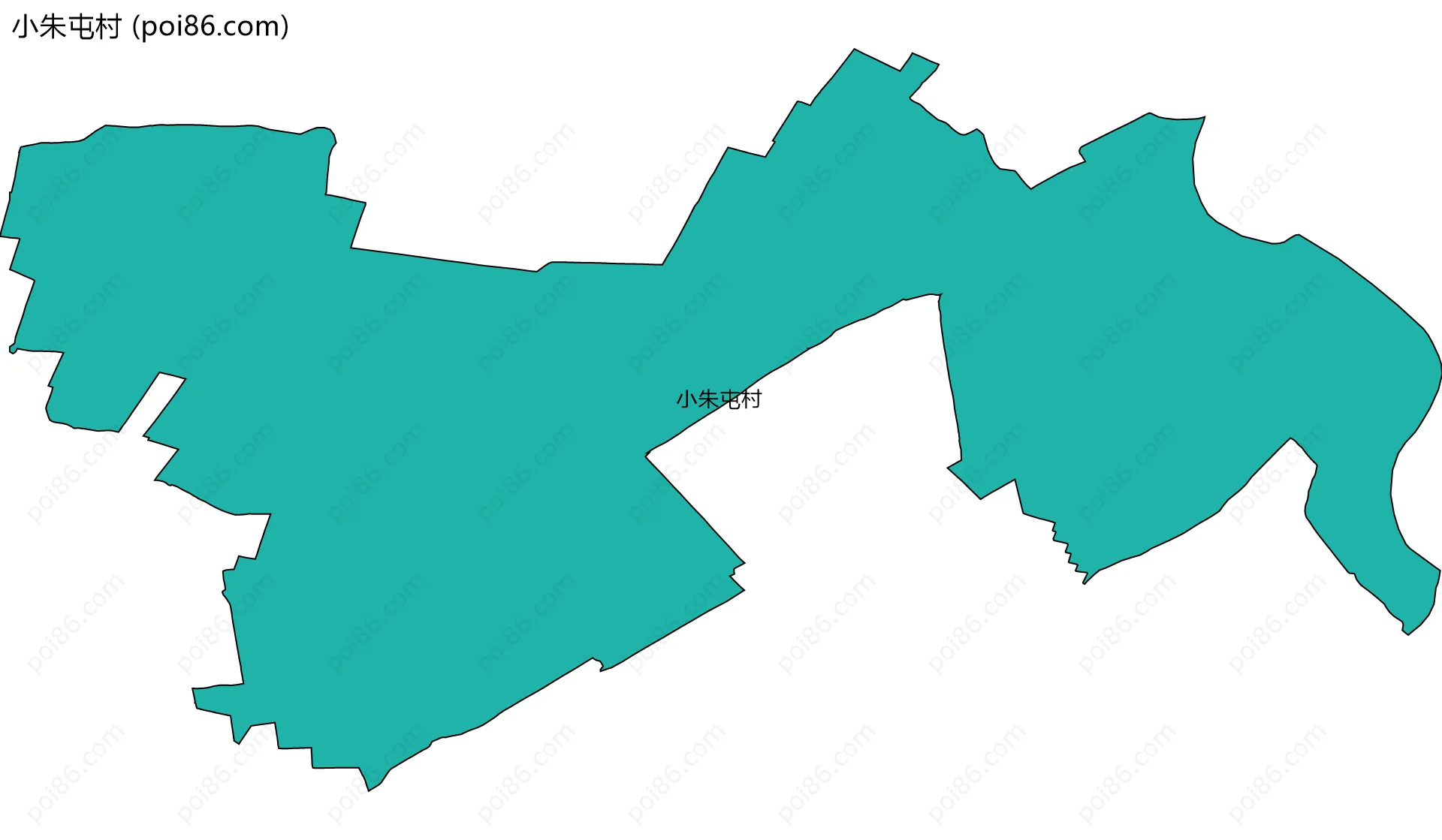 小朱屯村边界地图