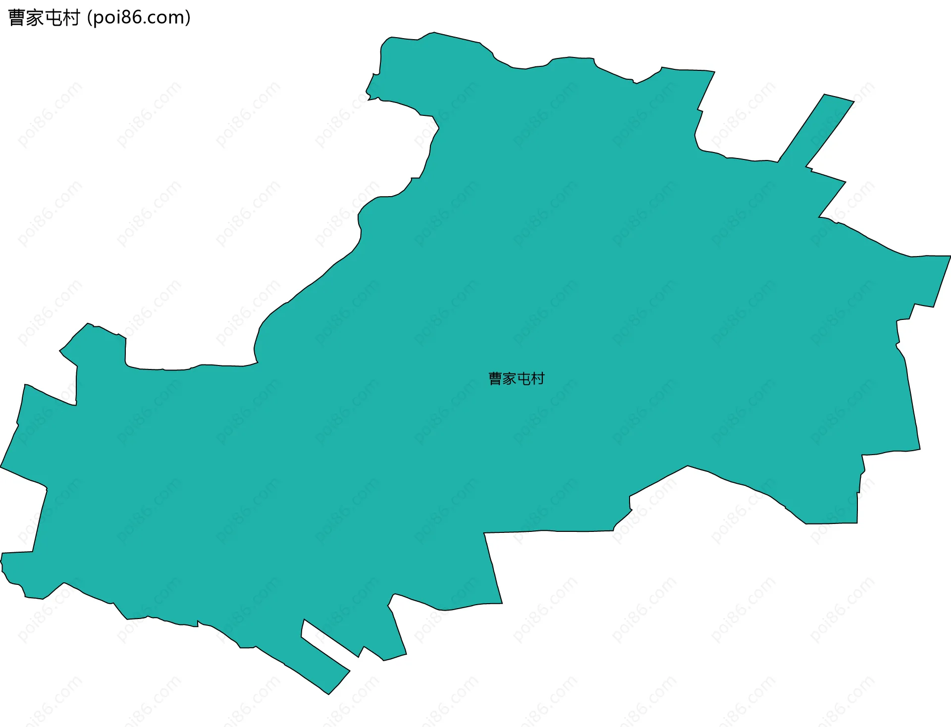 曹家屯村边界地图