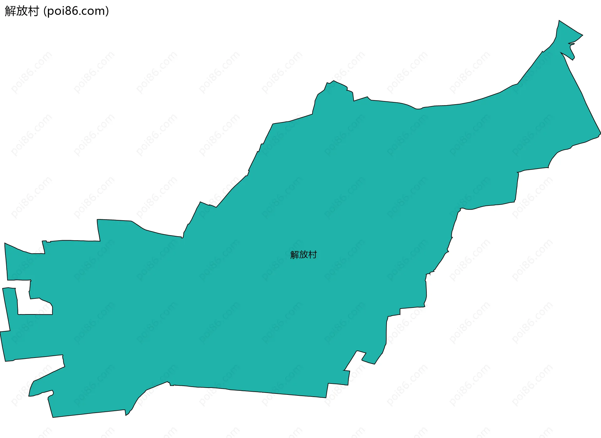 解放村边界地图