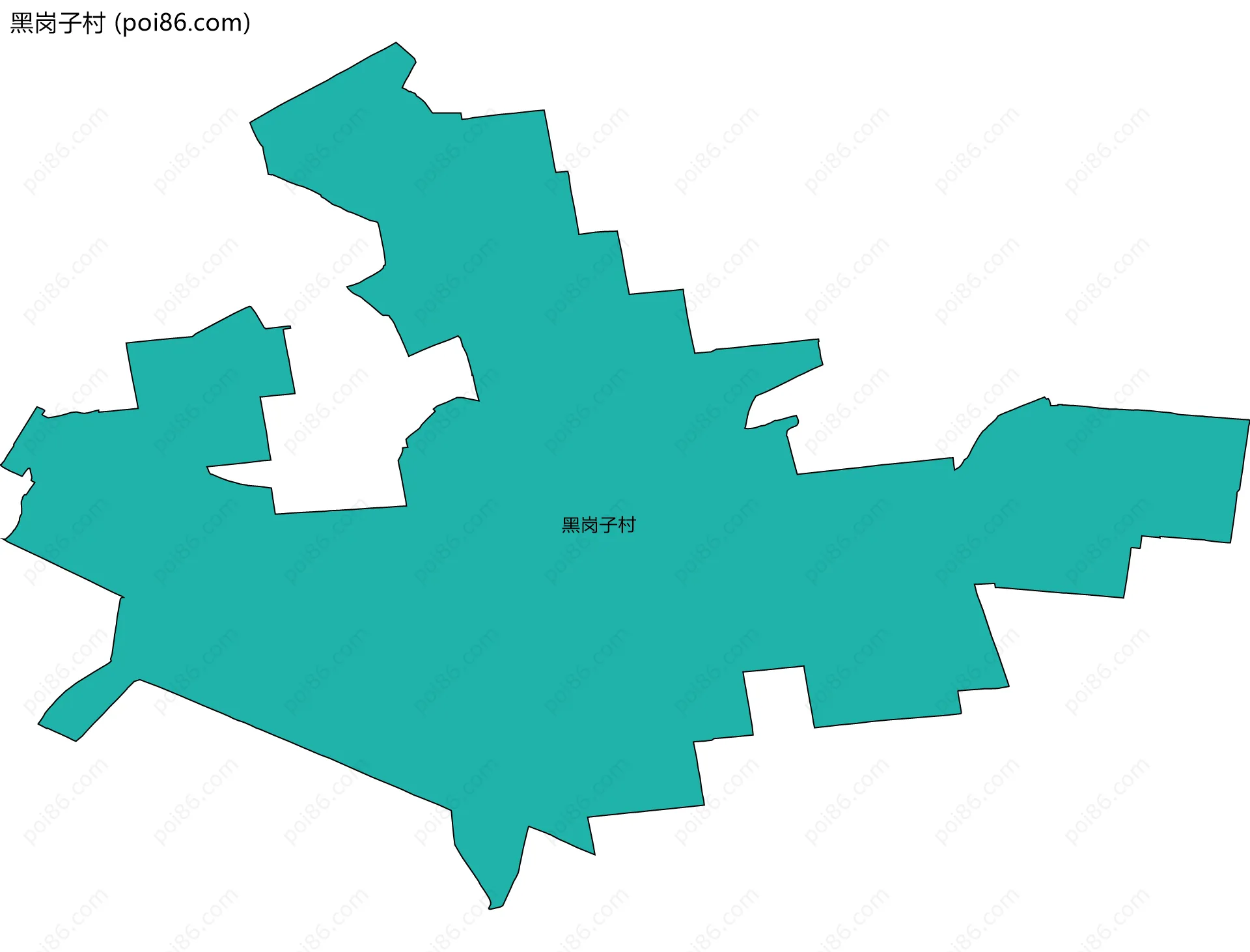 黑岗子村边界地图