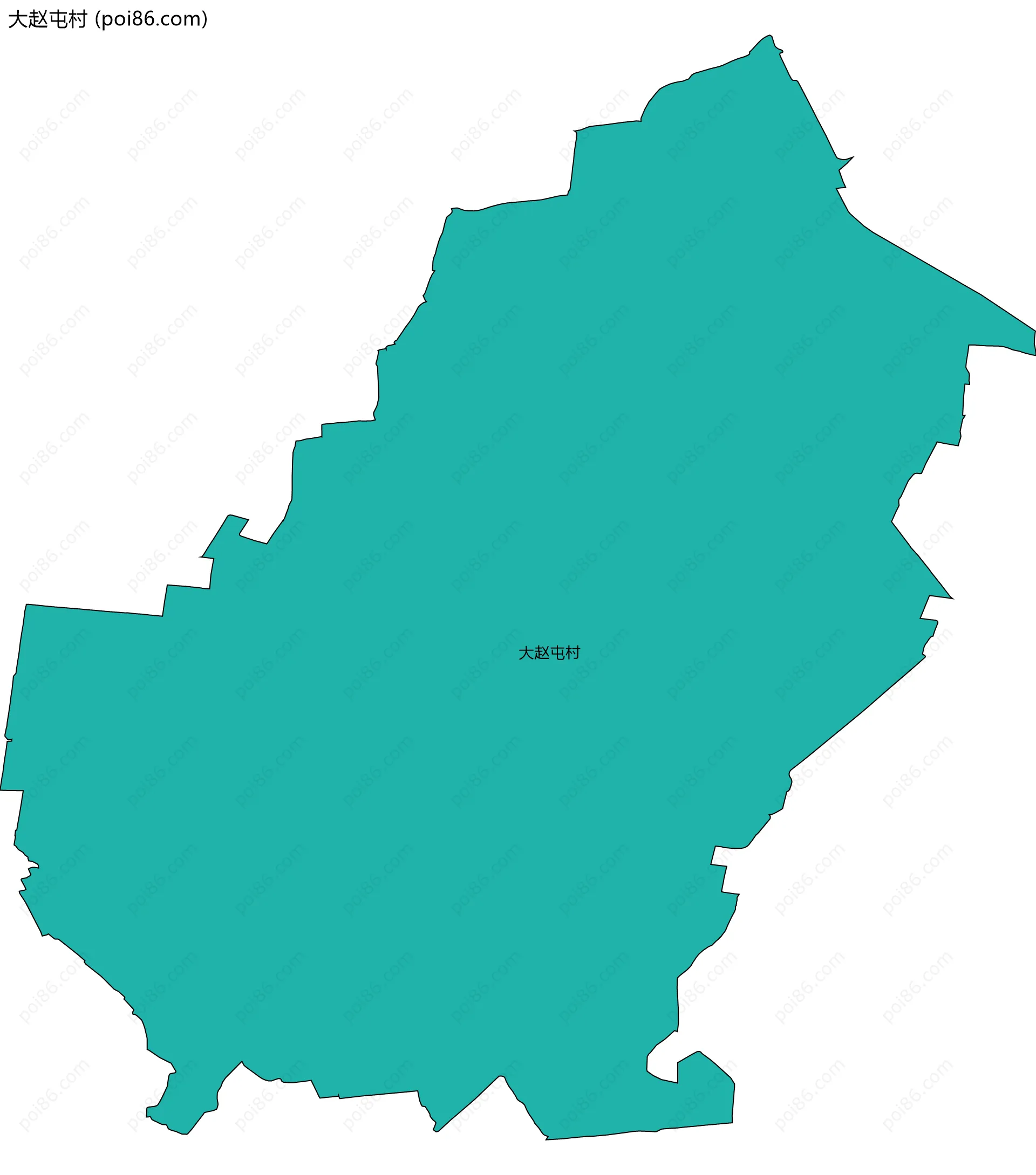 大赵屯村边界地图