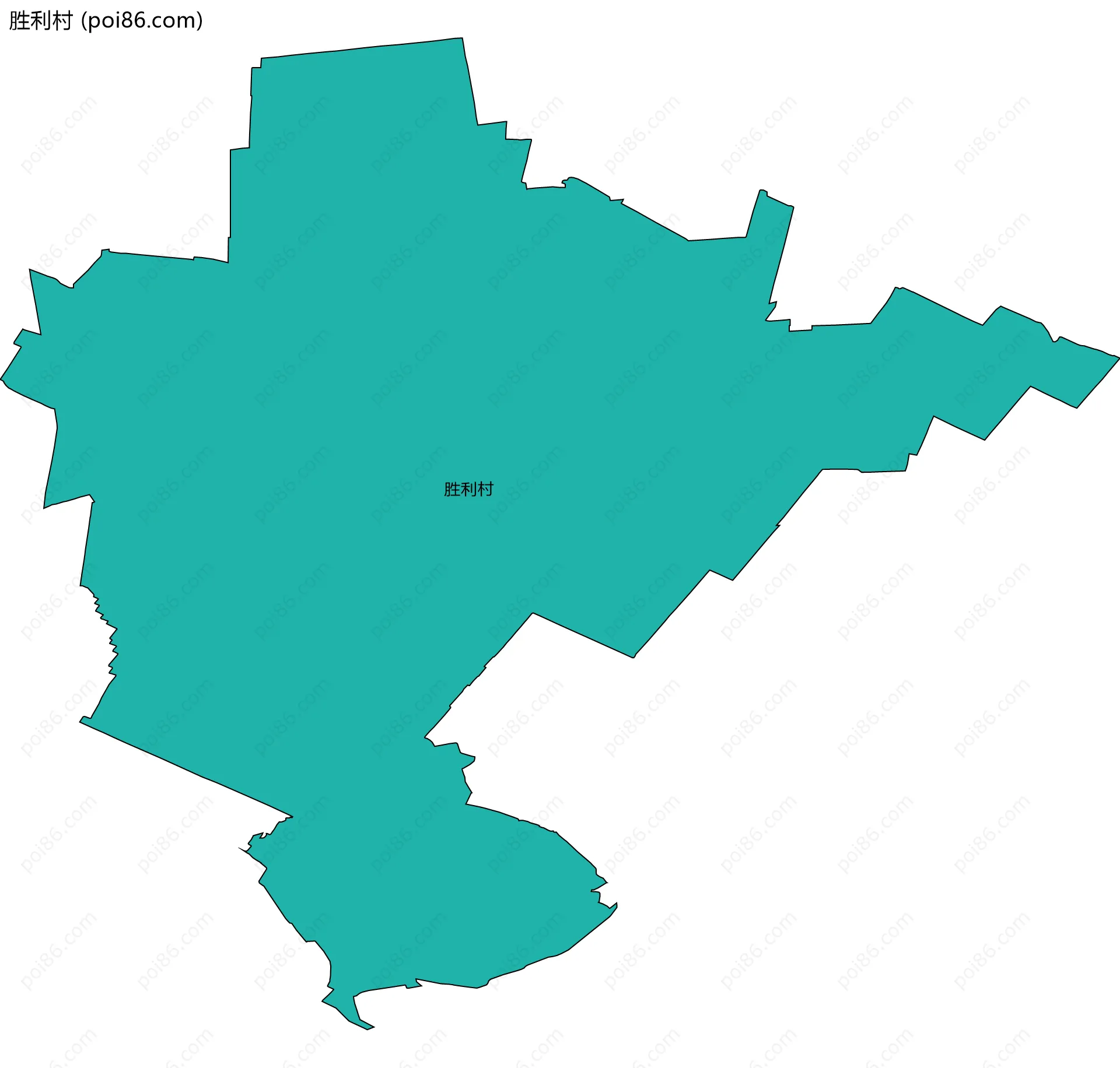 胜利村边界地图