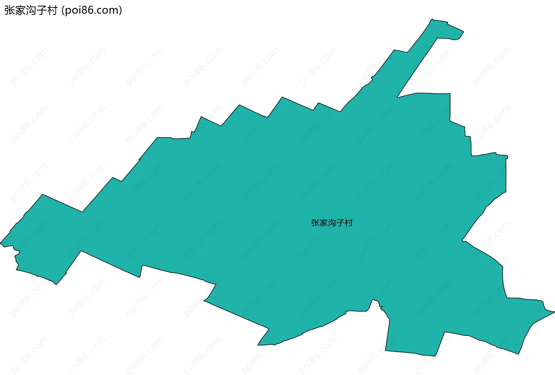张家沟子村边界地图