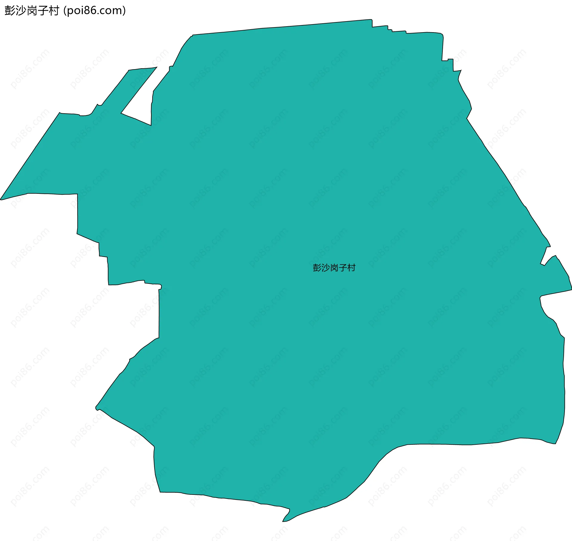 彭沙岗子村边界地图