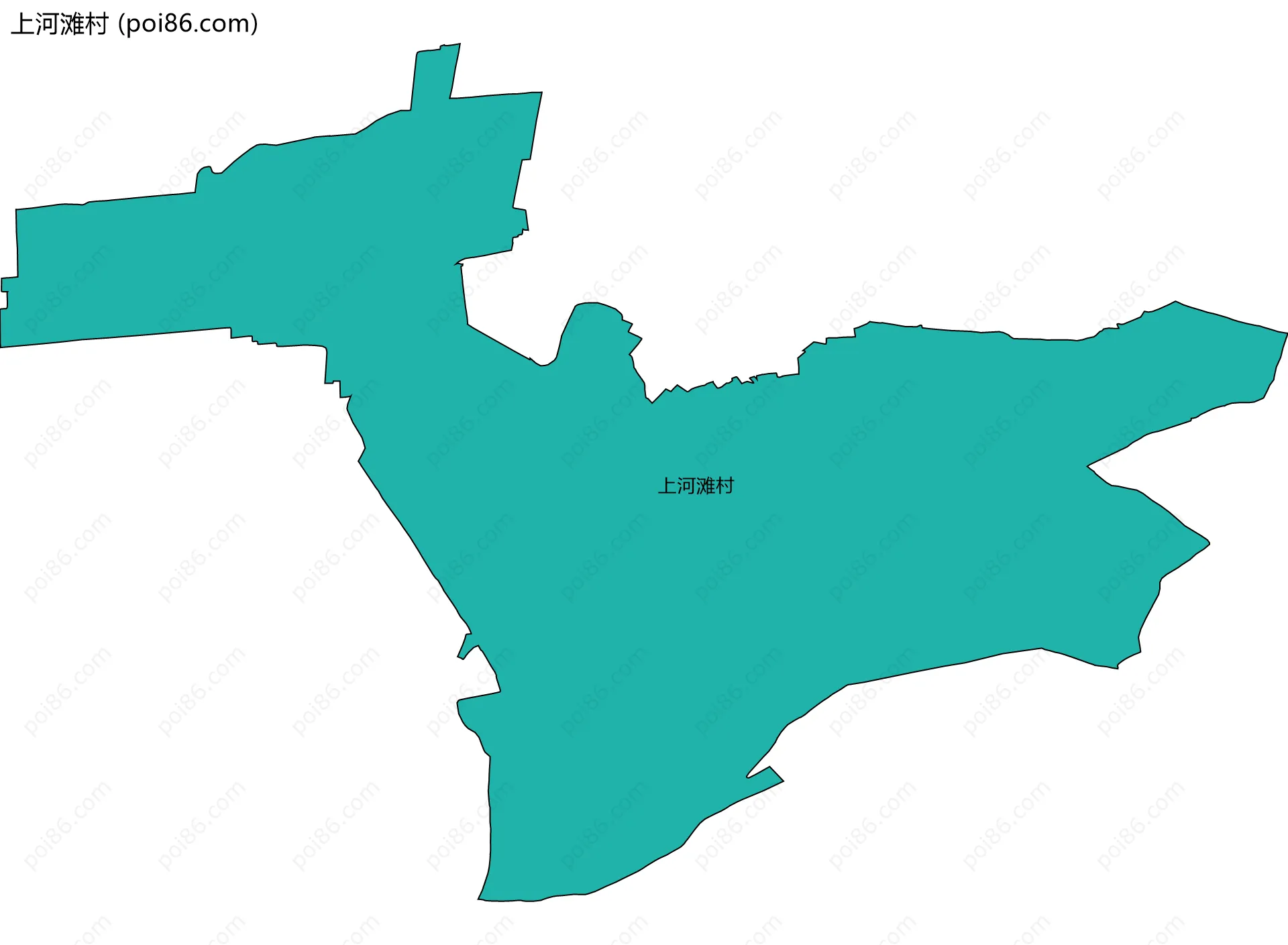 上河滩村边界地图