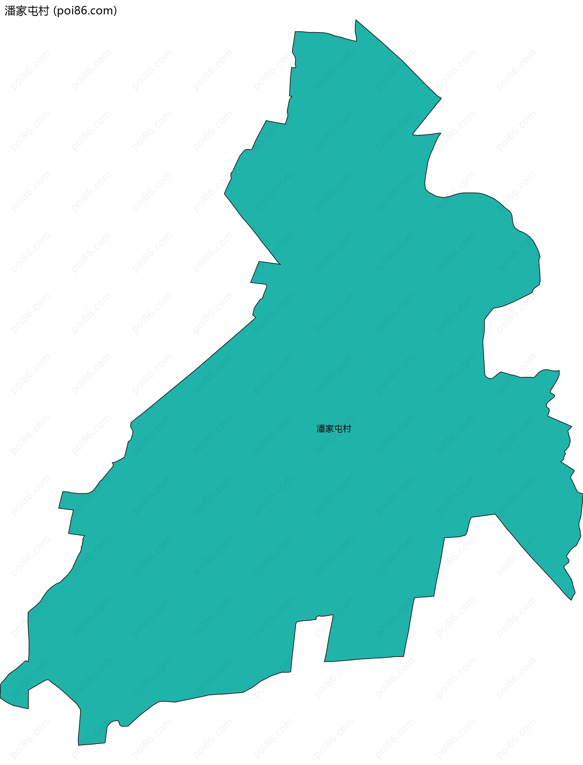 潘家屯村边界地图