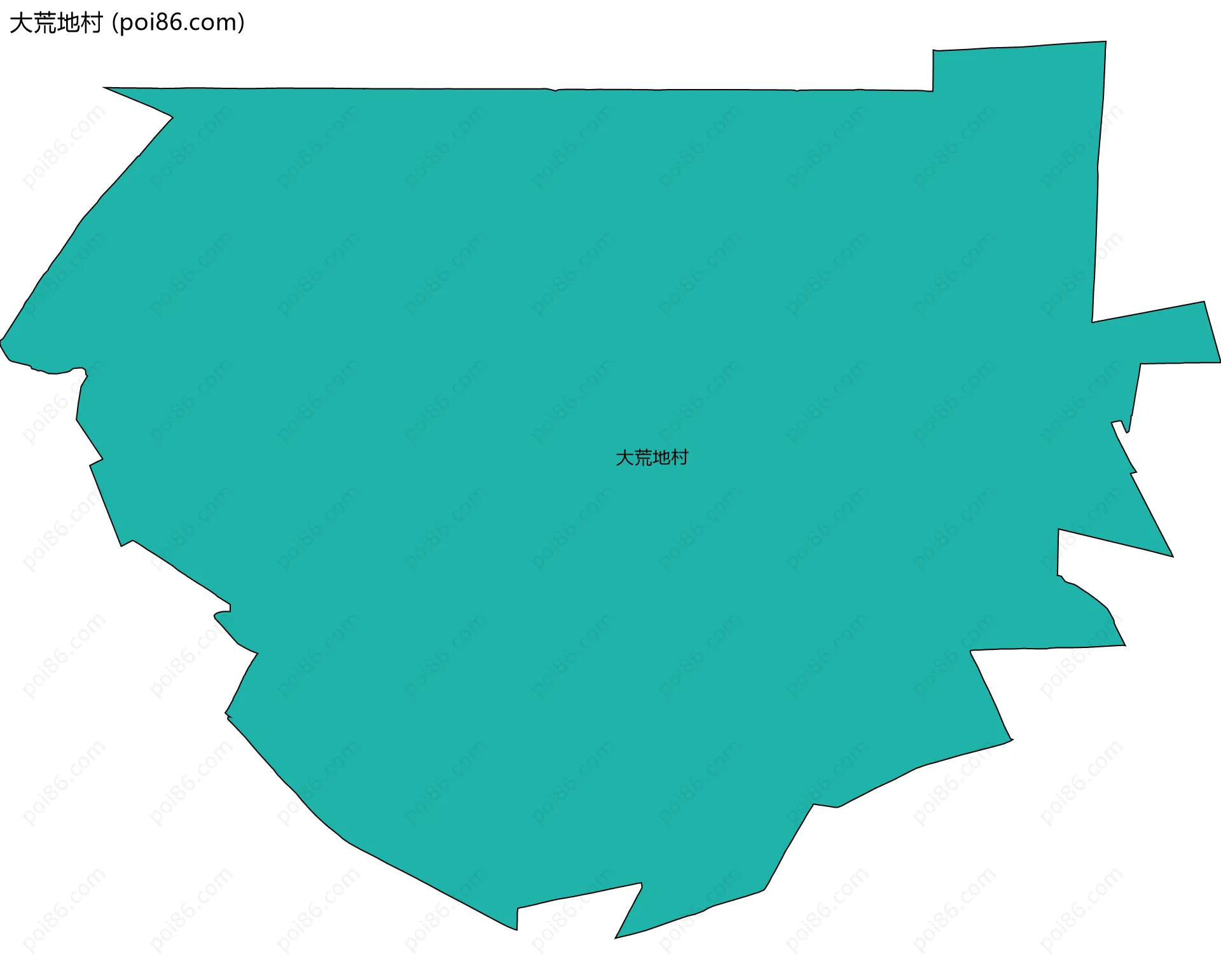 大荒地村边界地图