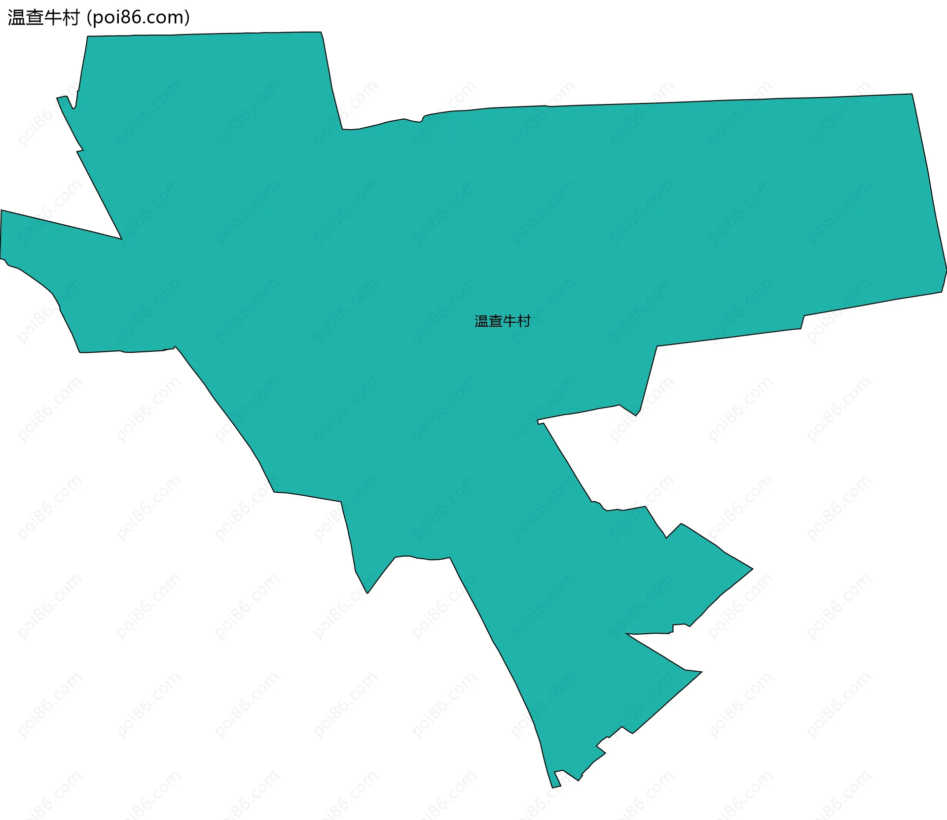 温查牛村边界地图