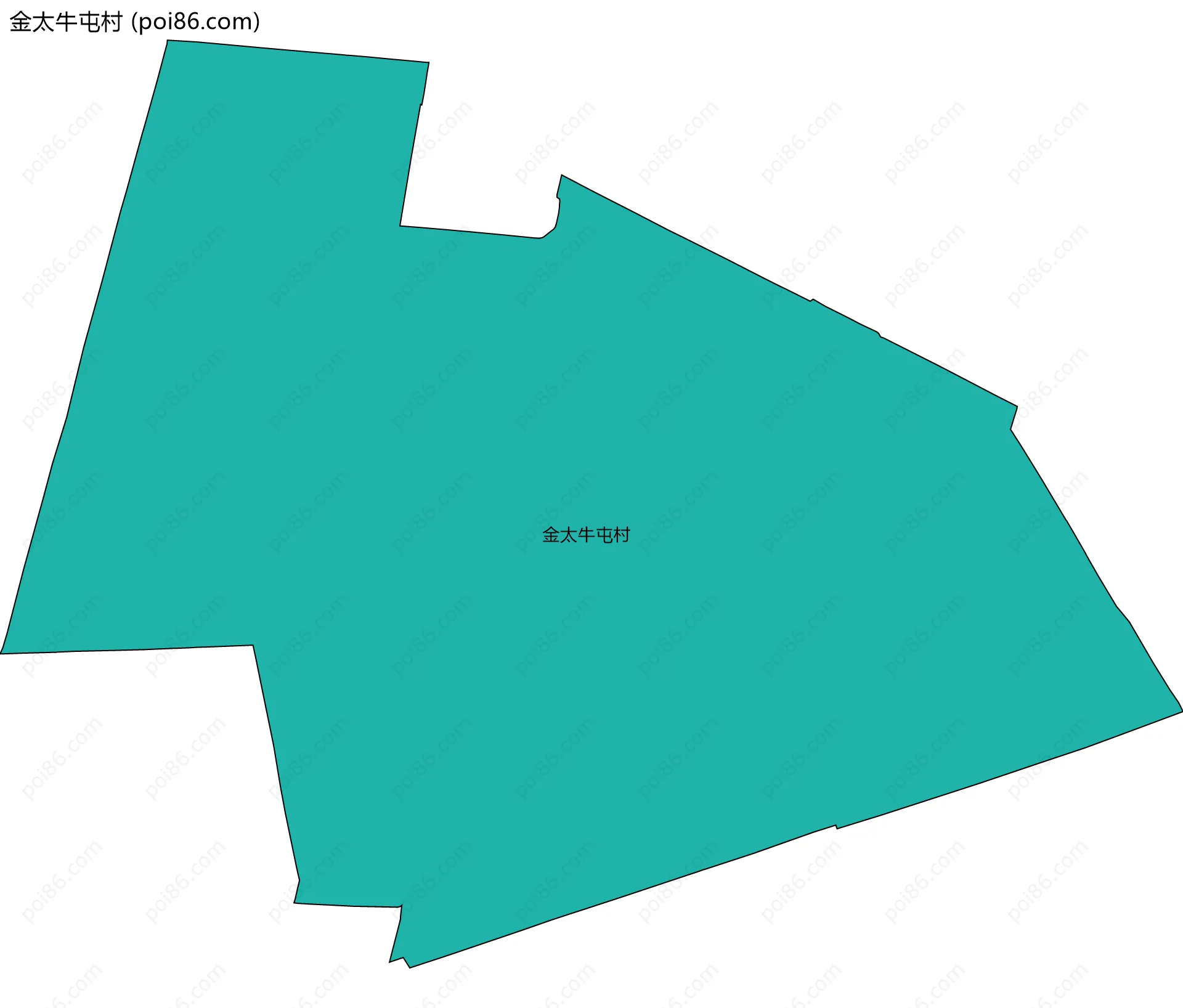 金太牛屯村边界地图