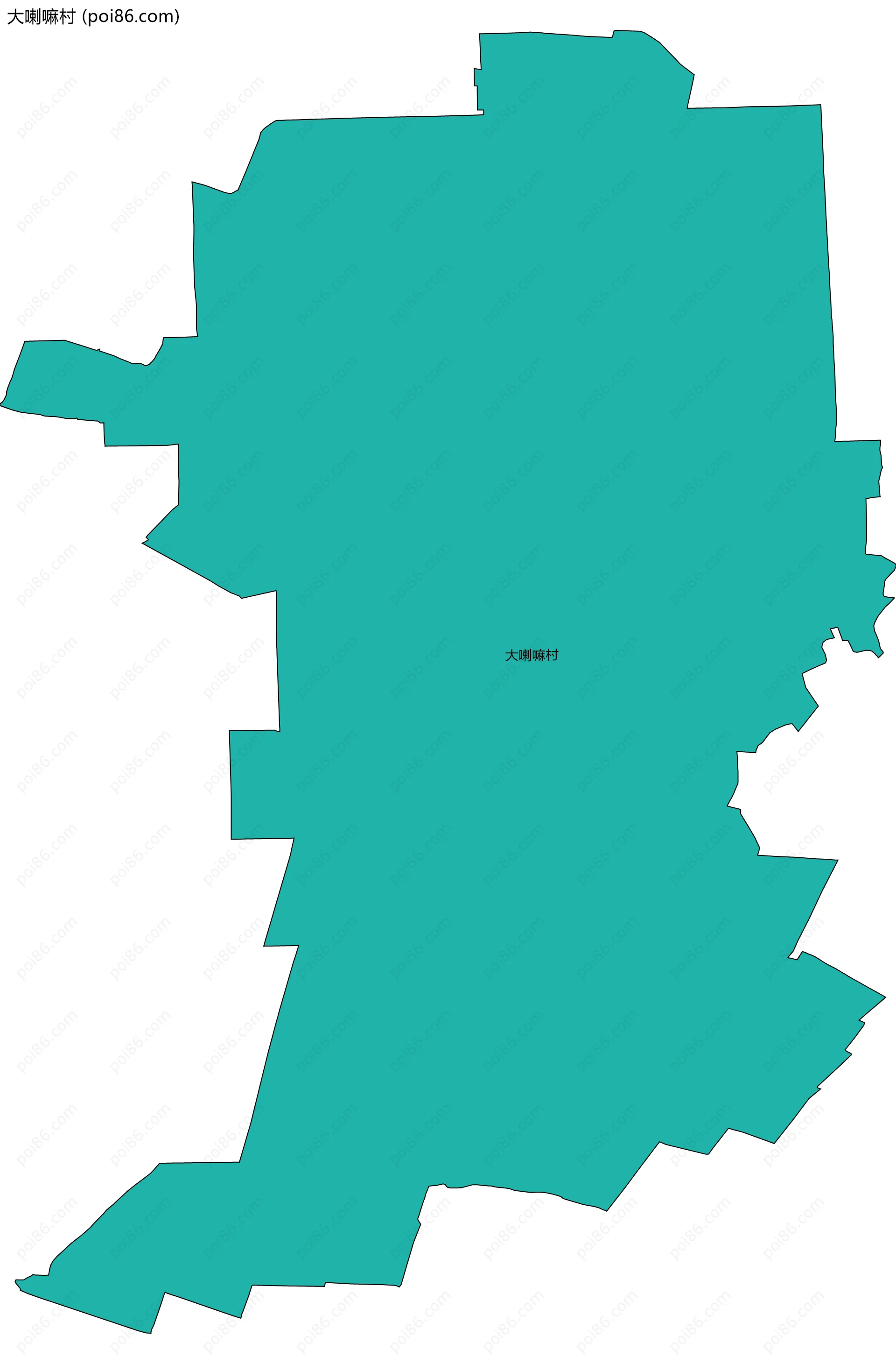 大喇嘛村边界地图