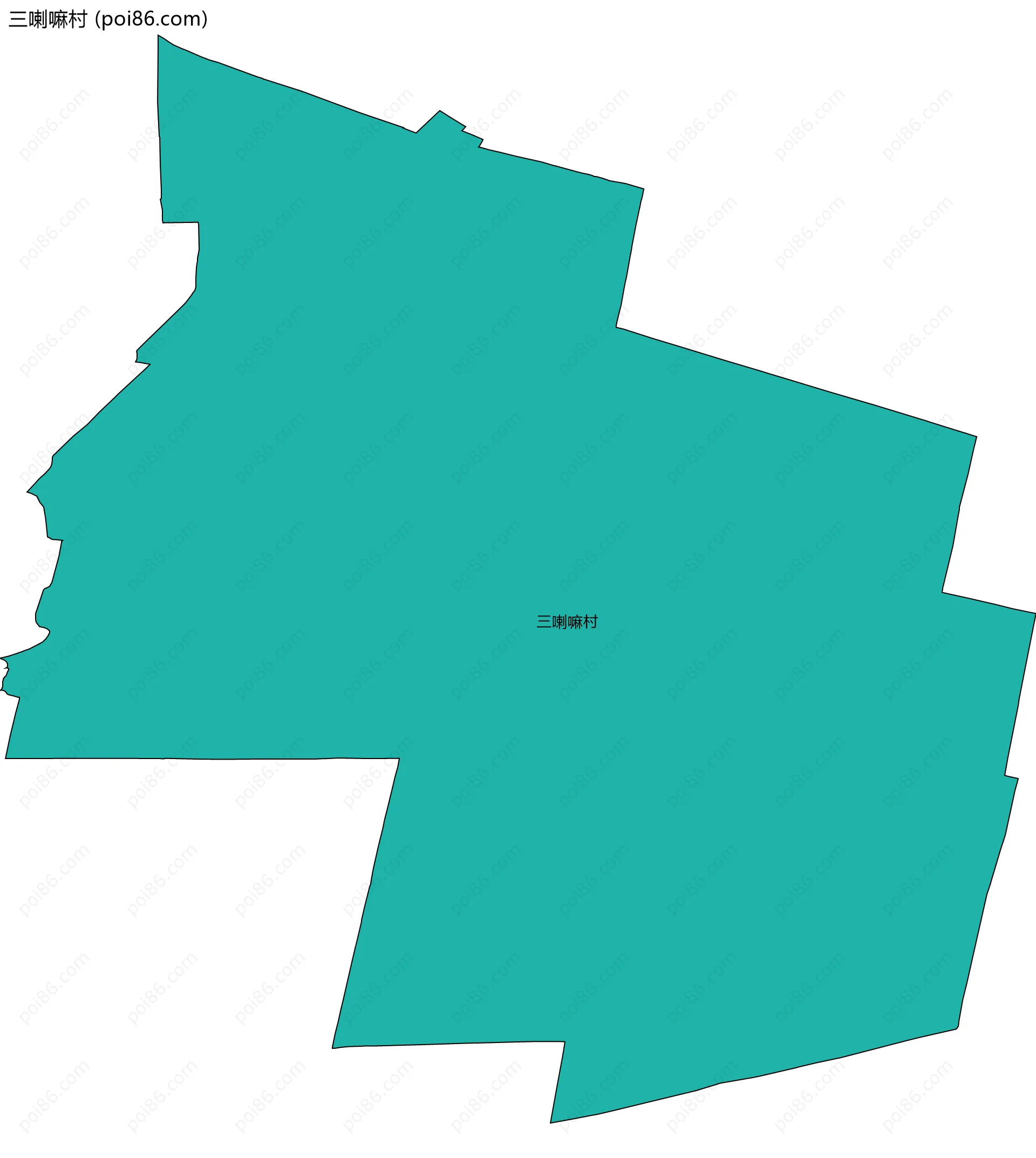 三喇嘛村边界地图