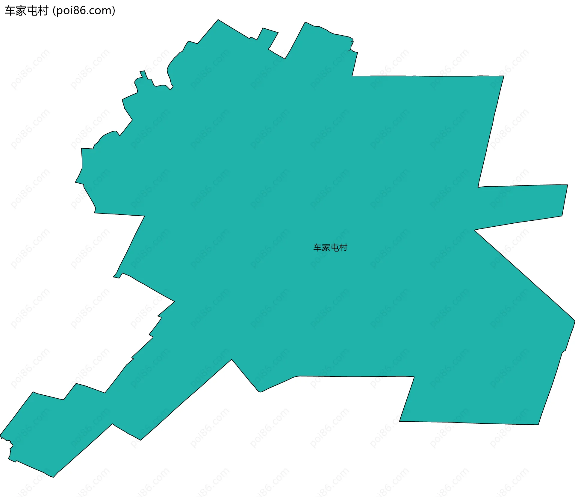 车家屯村边界地图