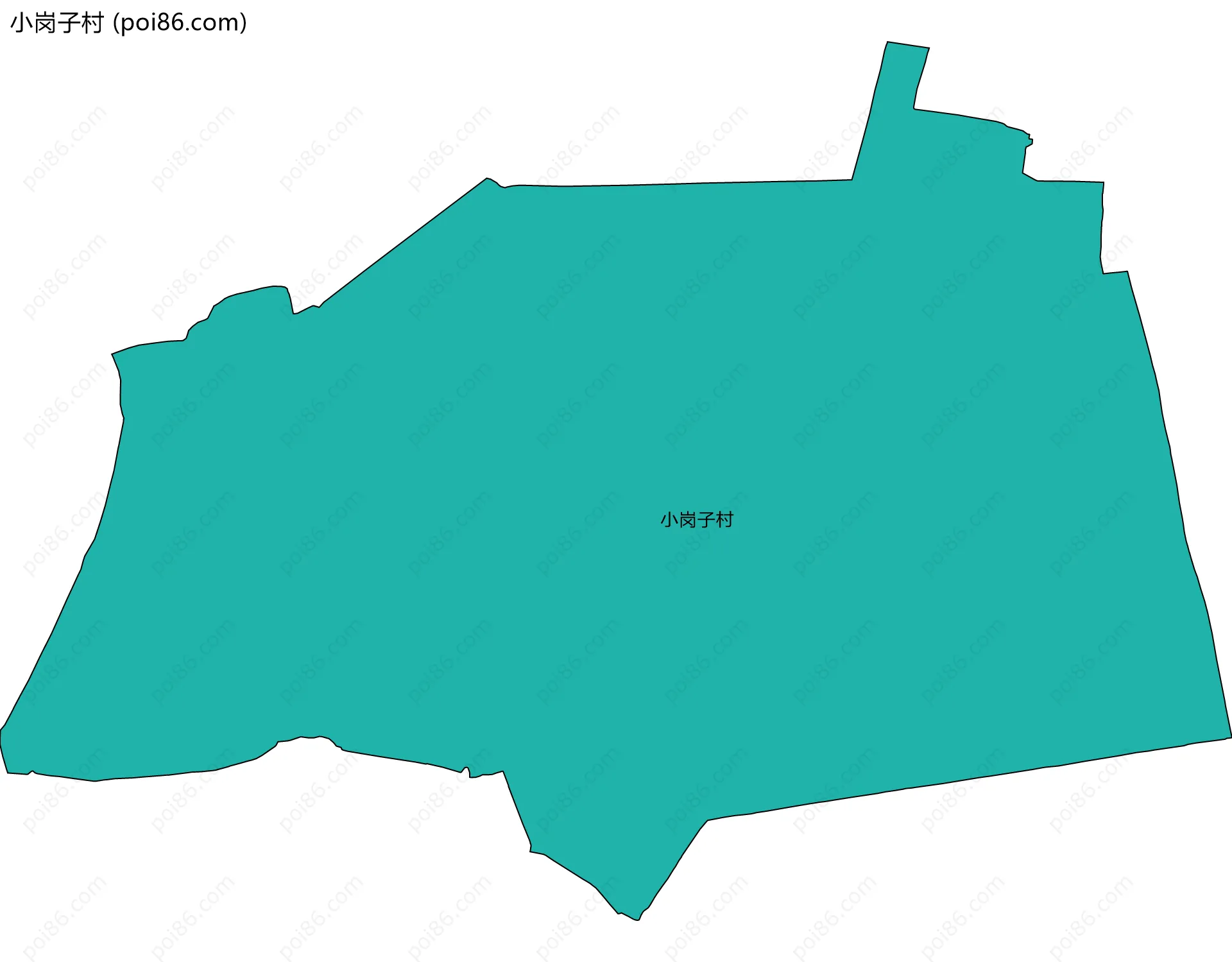 小岗子村边界地图