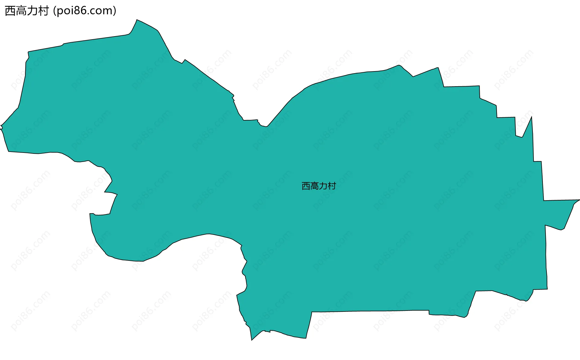 西高力村边界地图