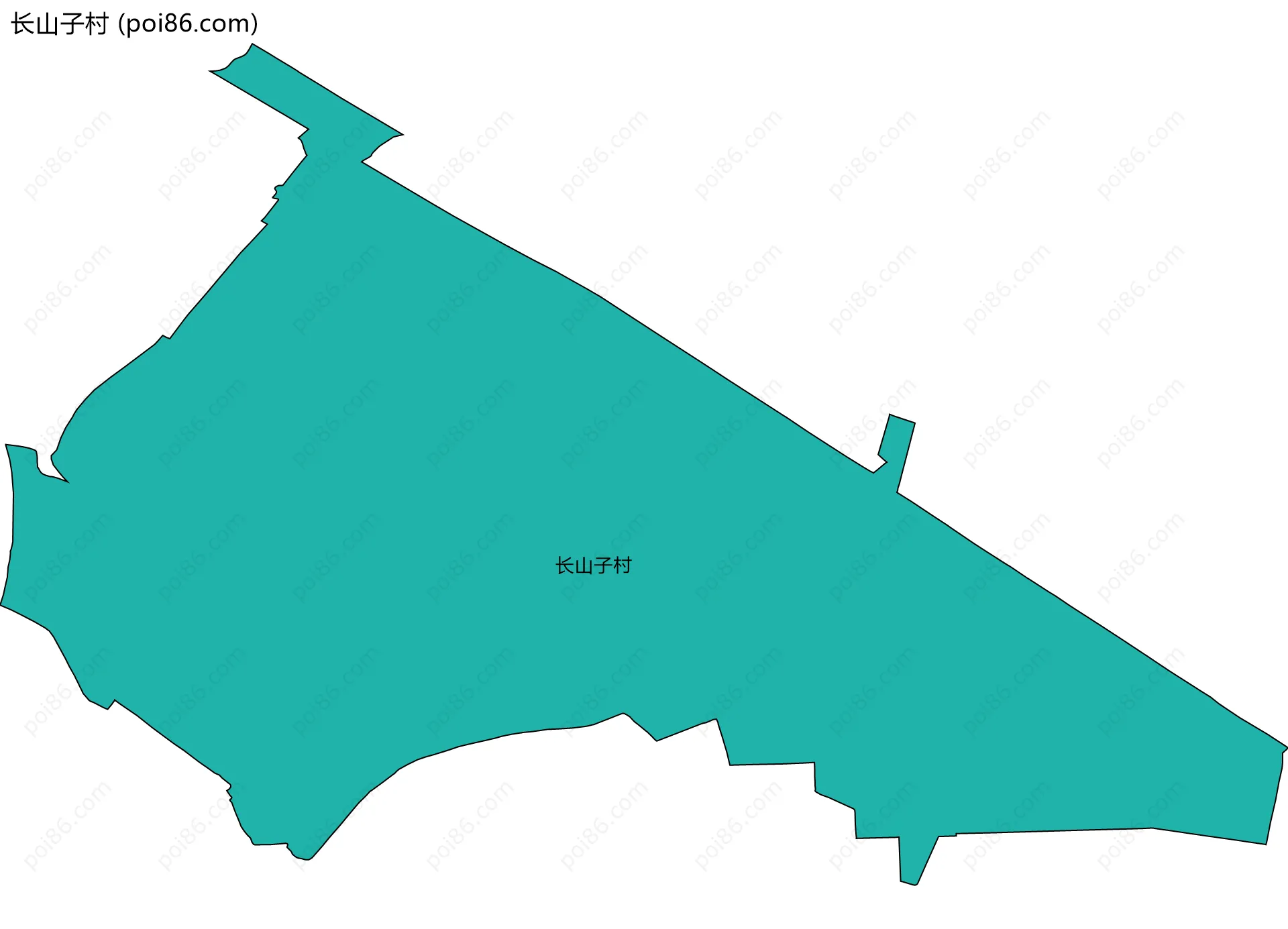 长山子村边界地图