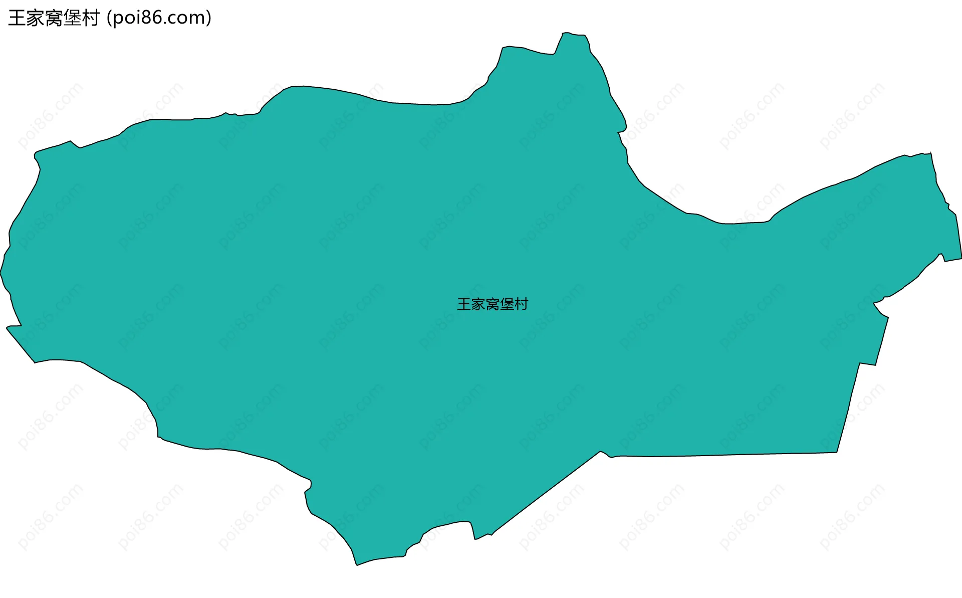 王家窝堡村边界地图