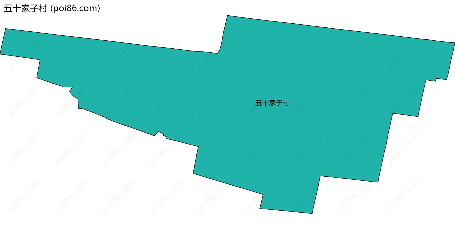 五十家子村边界地图