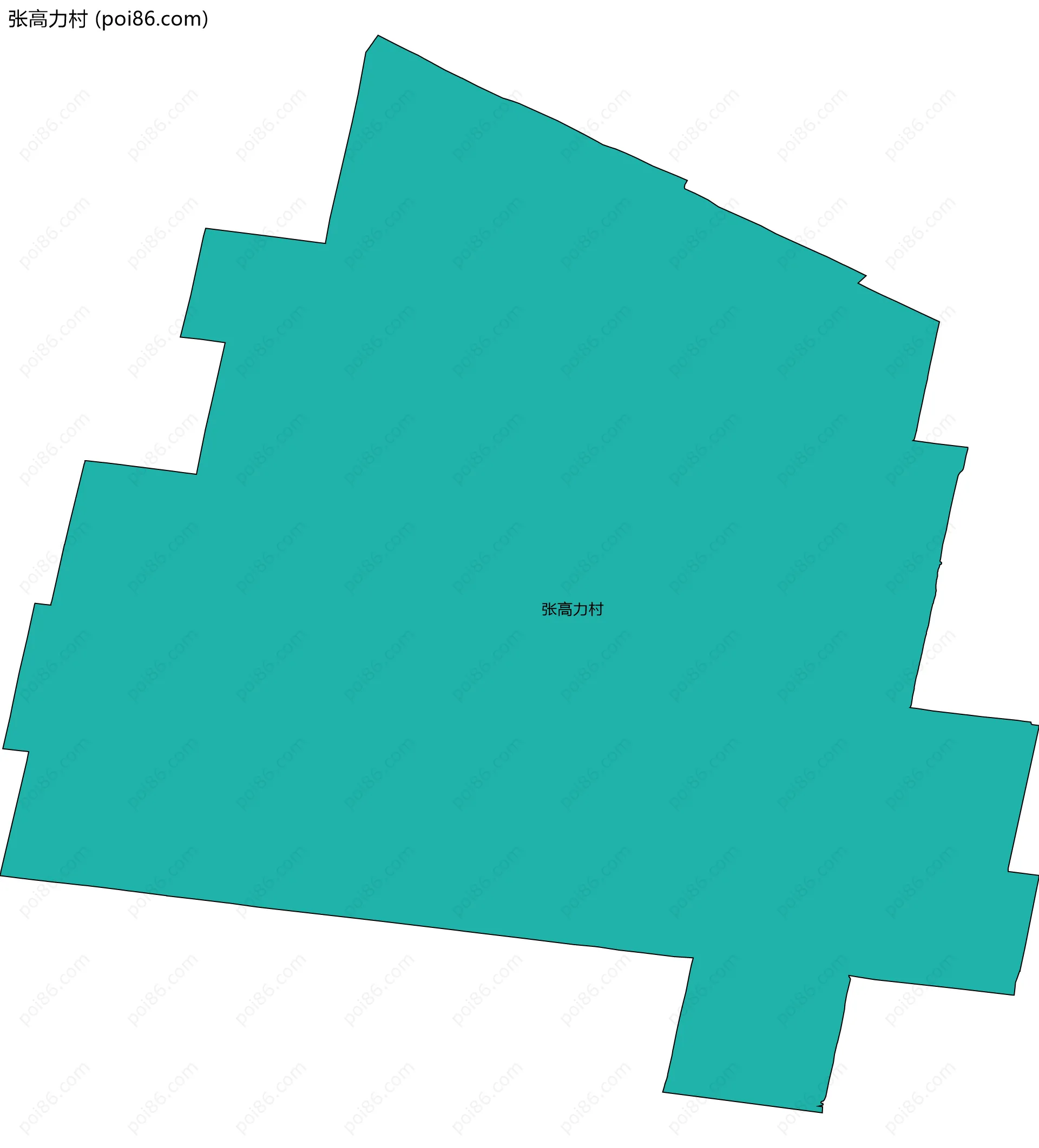 张高力村边界地图