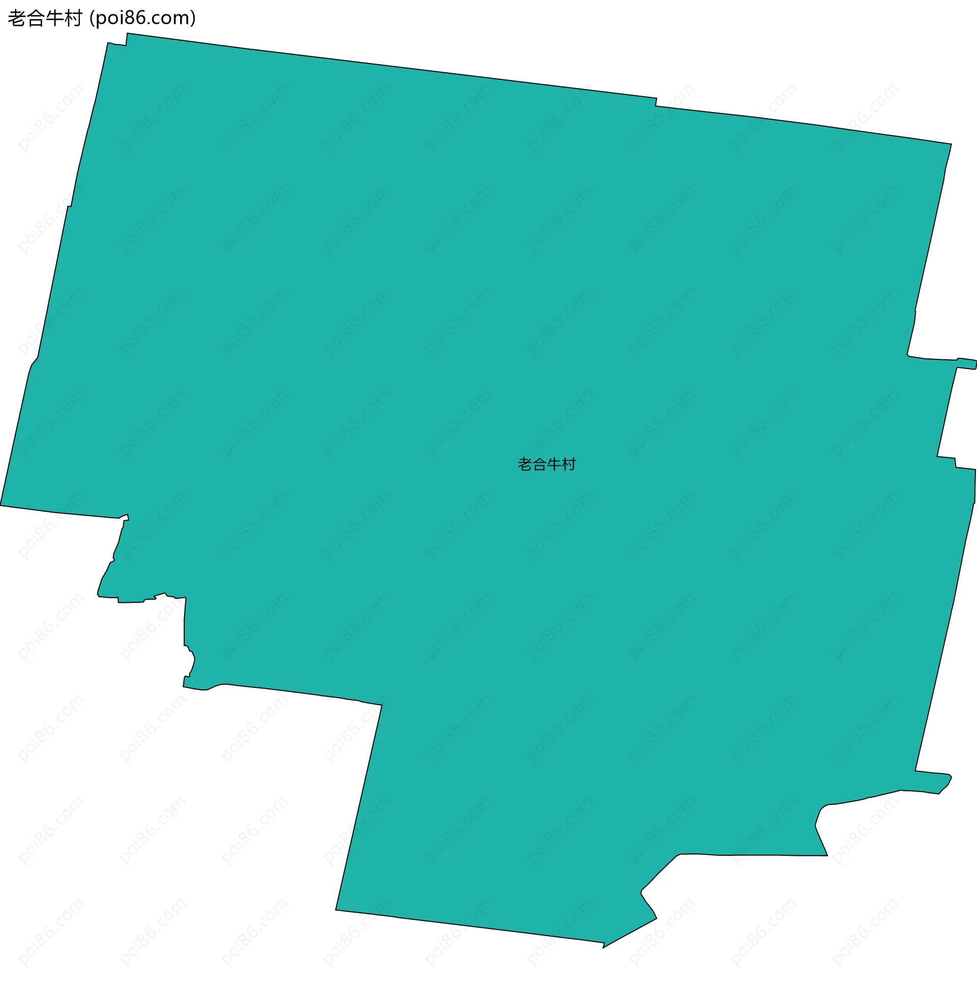 老合牛村边界地图