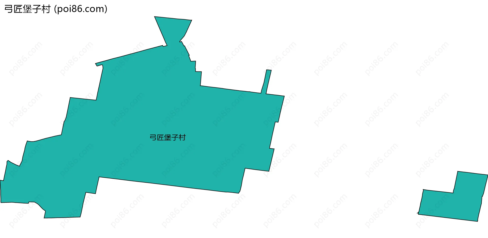 弓匠堡子村边界地图