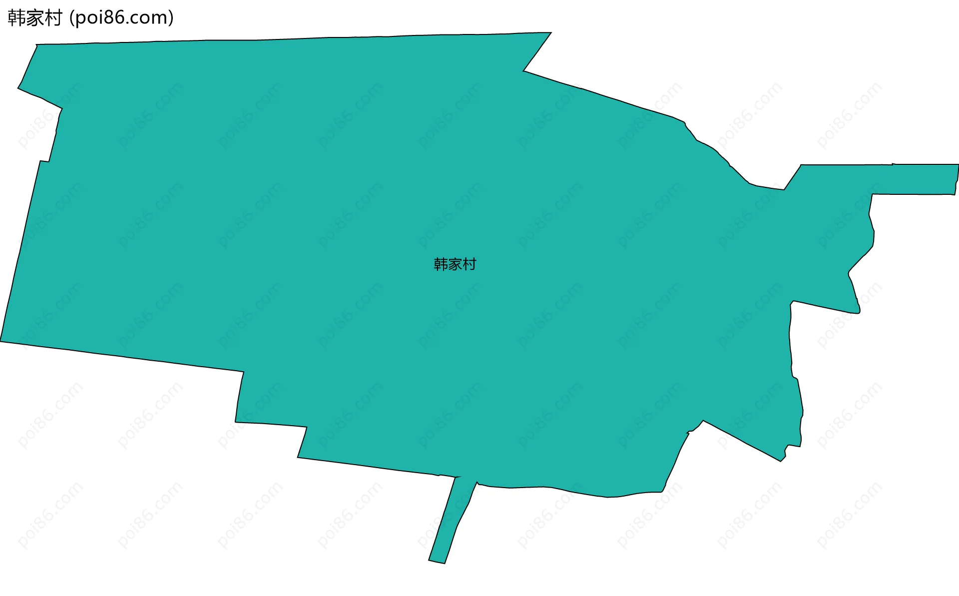 韩家村边界地图