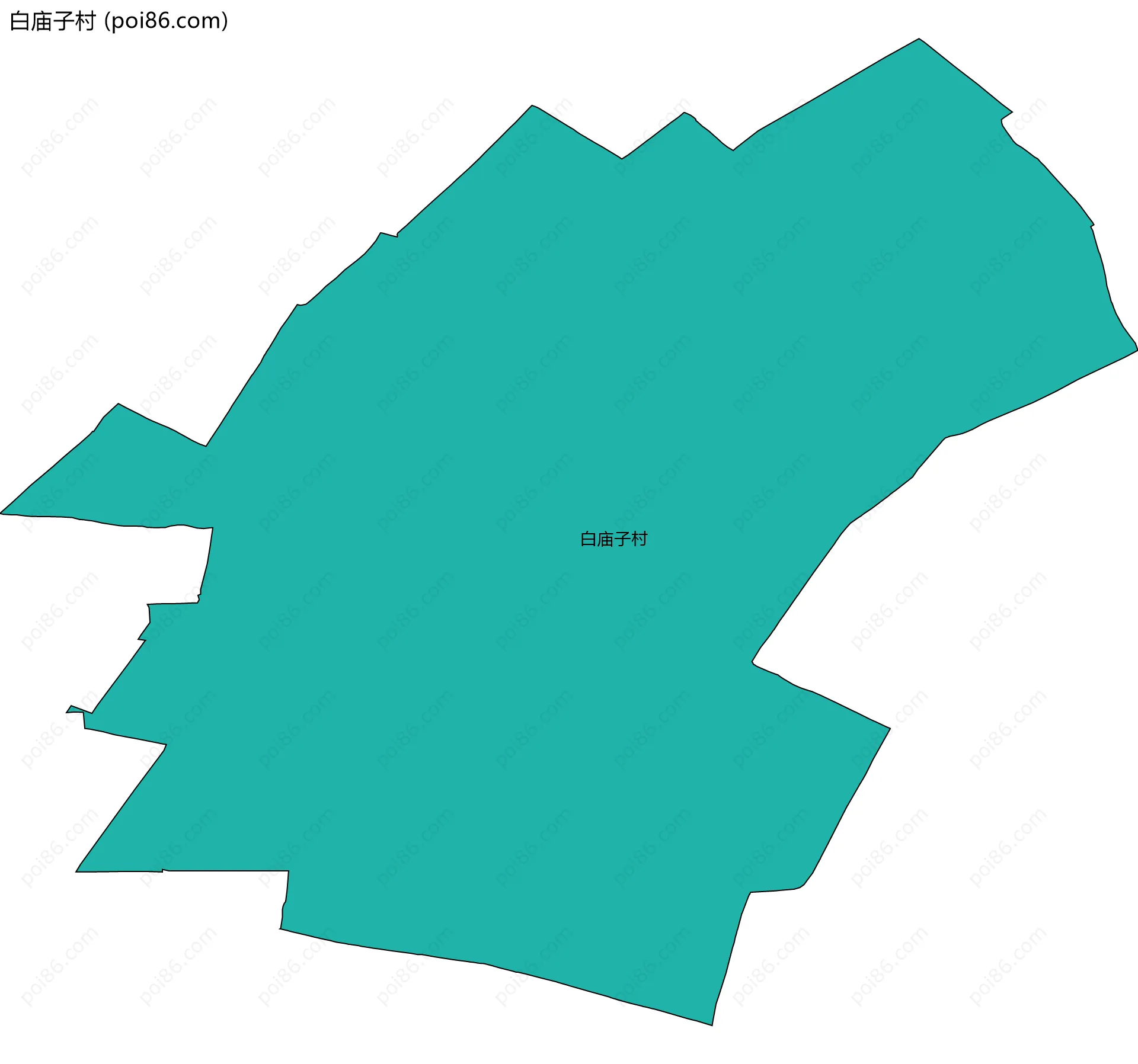 白庙子村边界地图