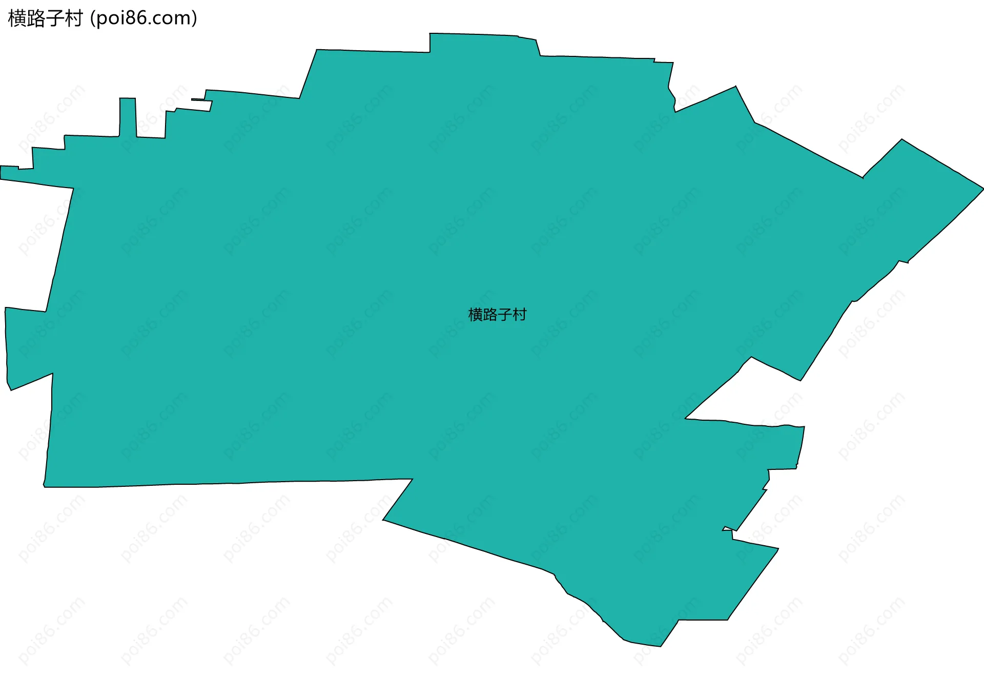 横路子村边界地图