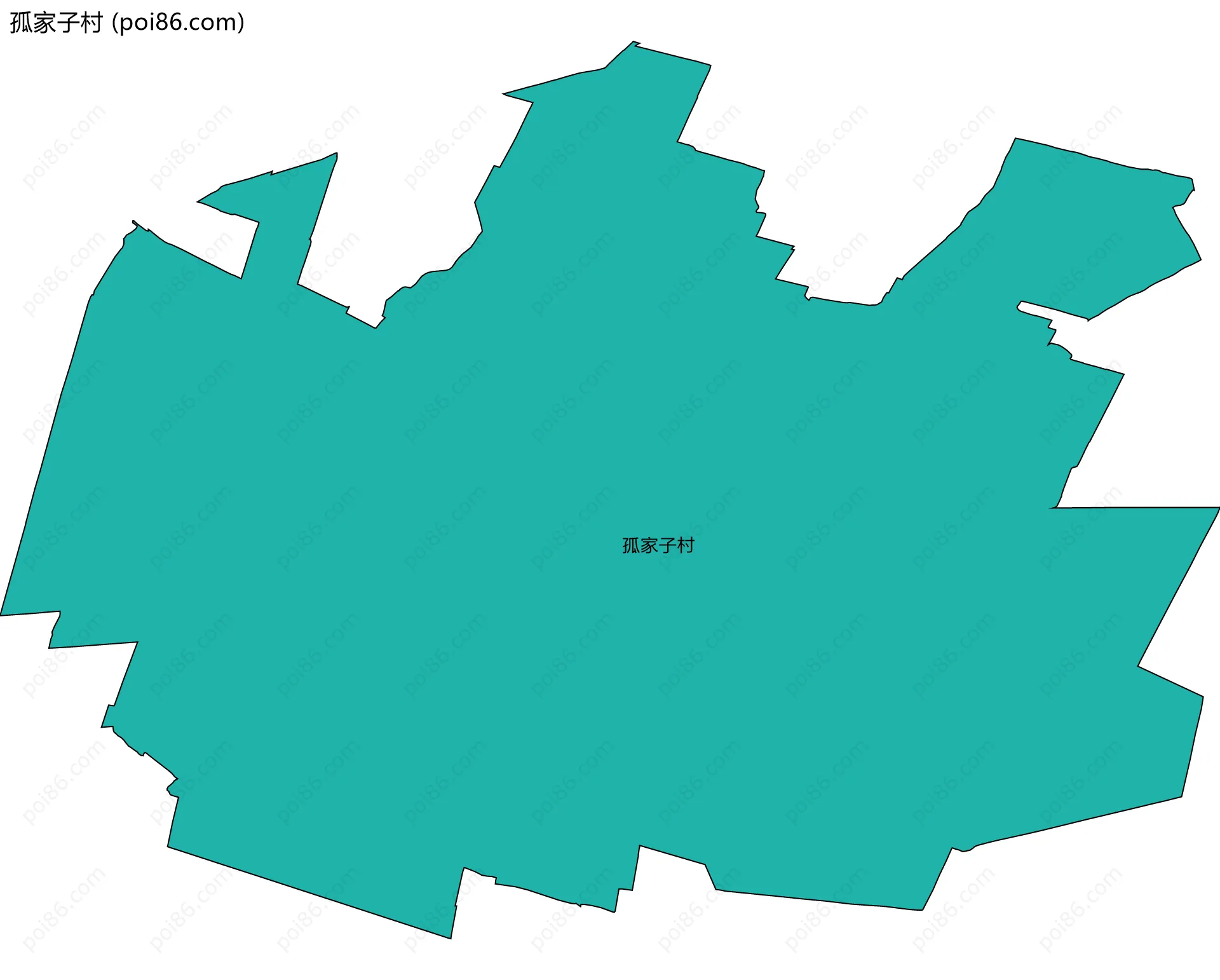 孤家子村边界地图