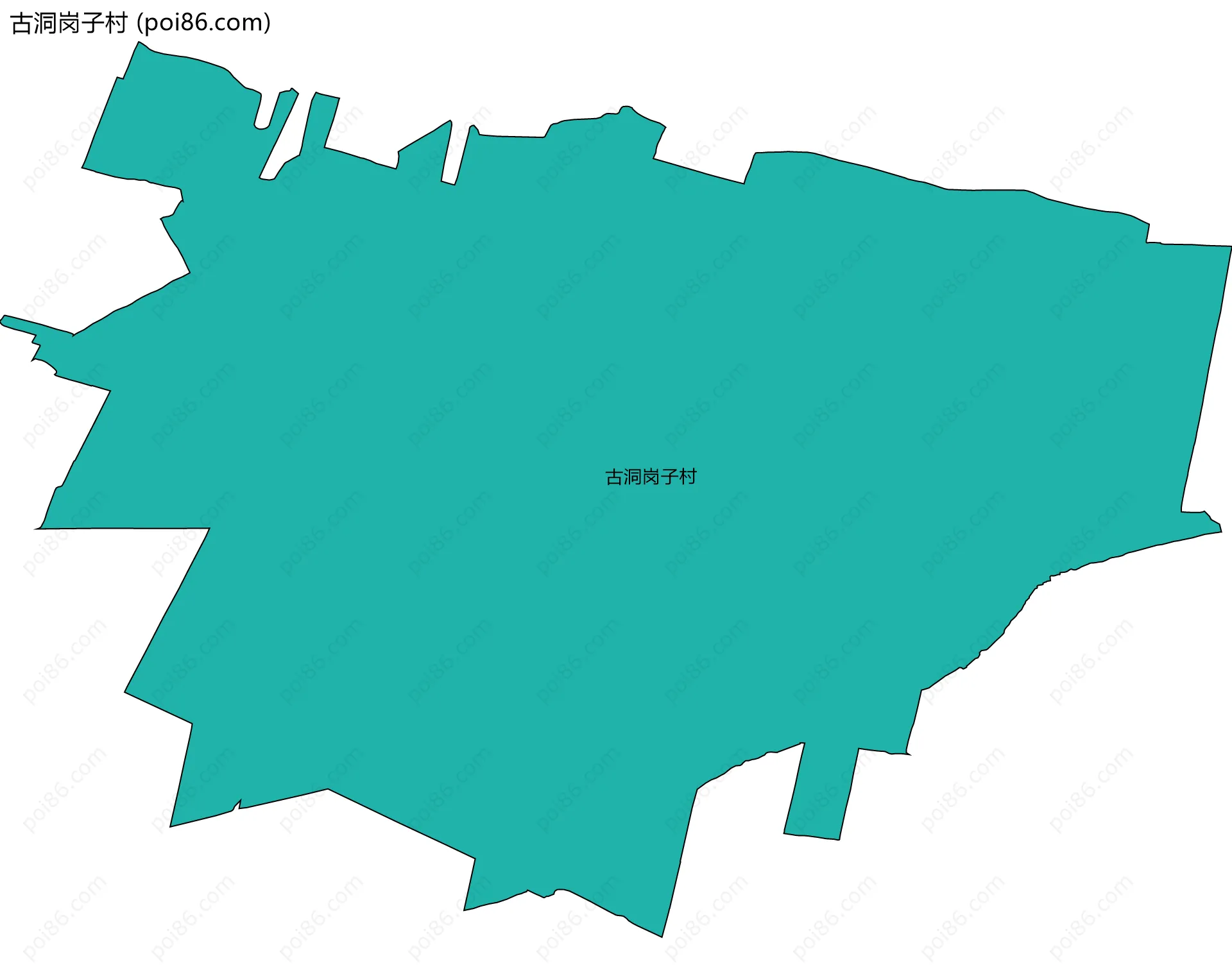 古洞岗子村边界地图