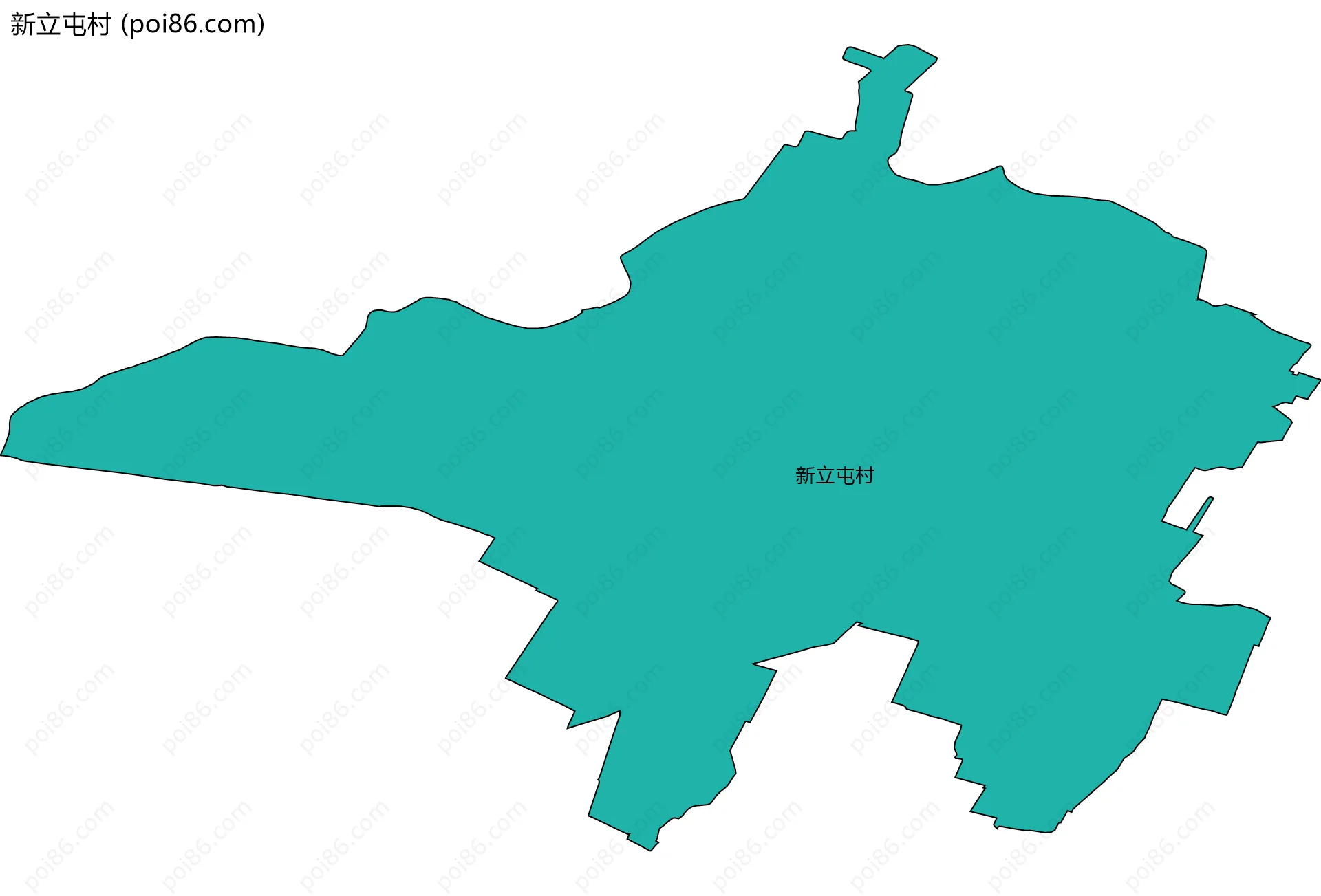 新立屯村边界地图