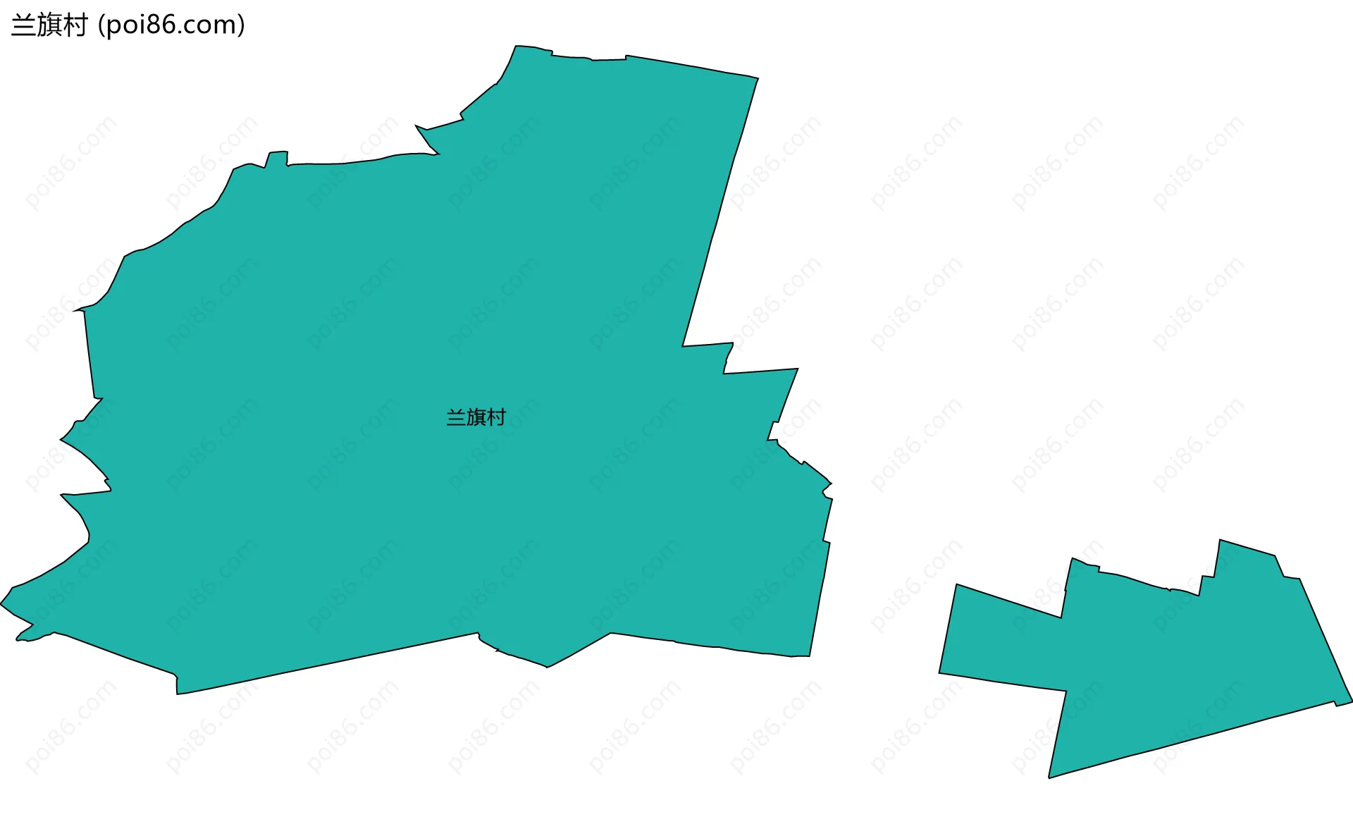 兰旗村边界地图