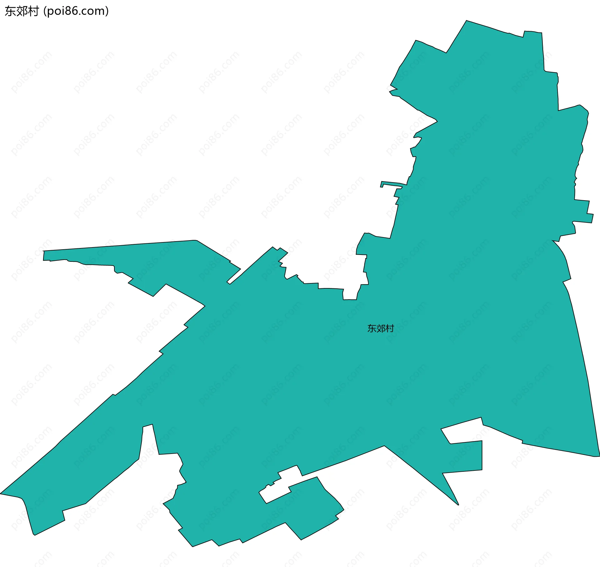 东郊村边界地图