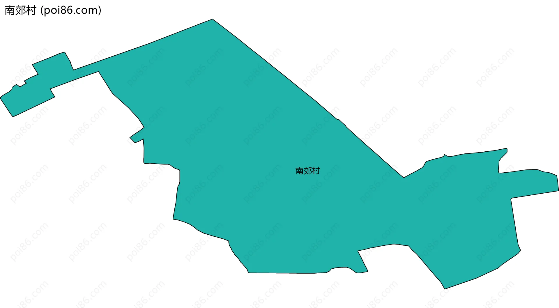 南郊村边界地图