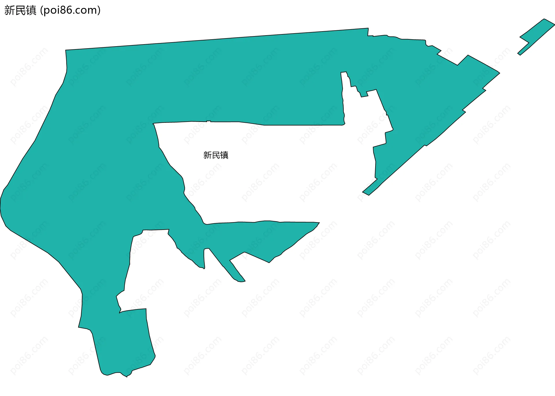 新民镇边界地图