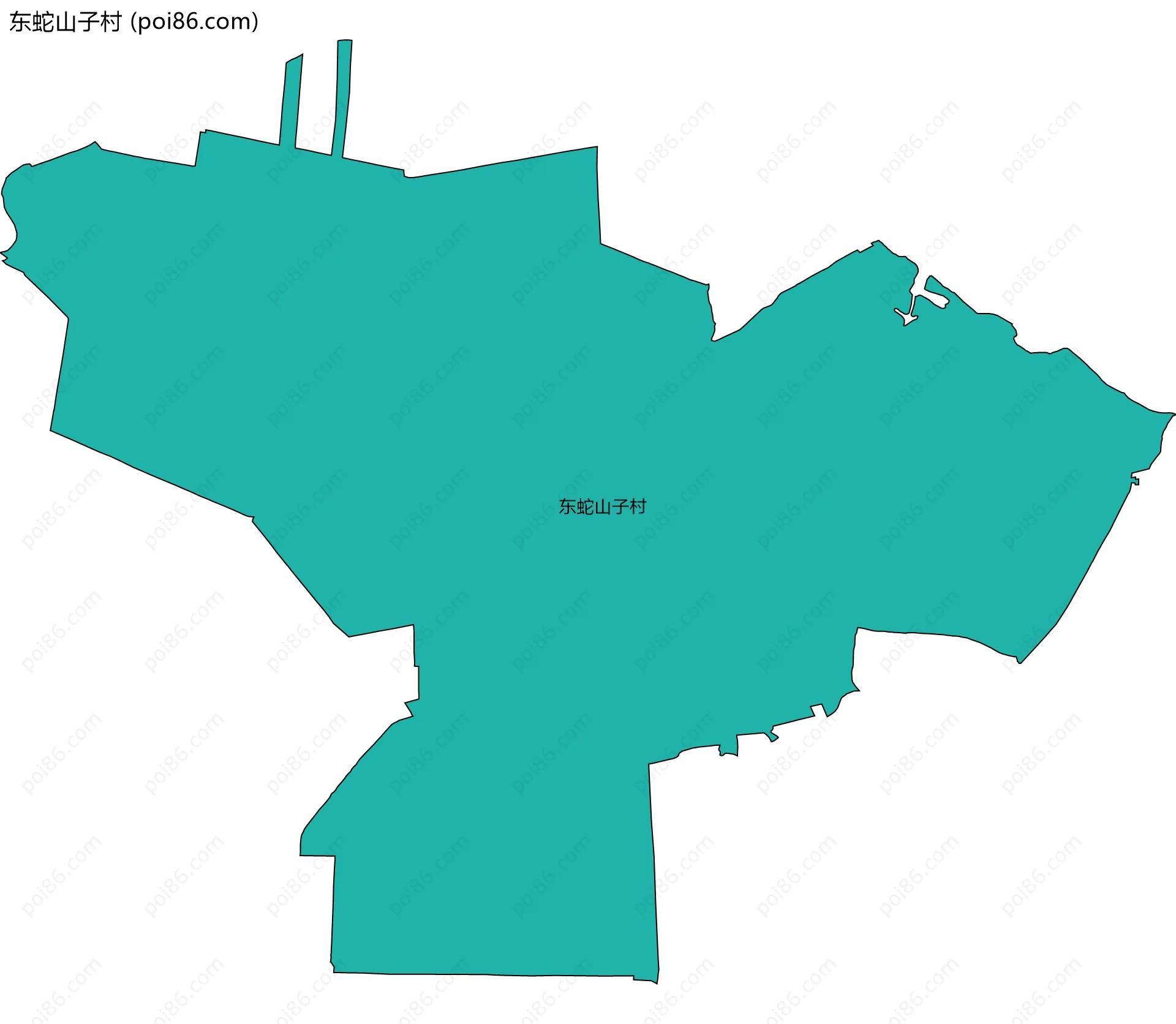 东蛇山子村边界地图
