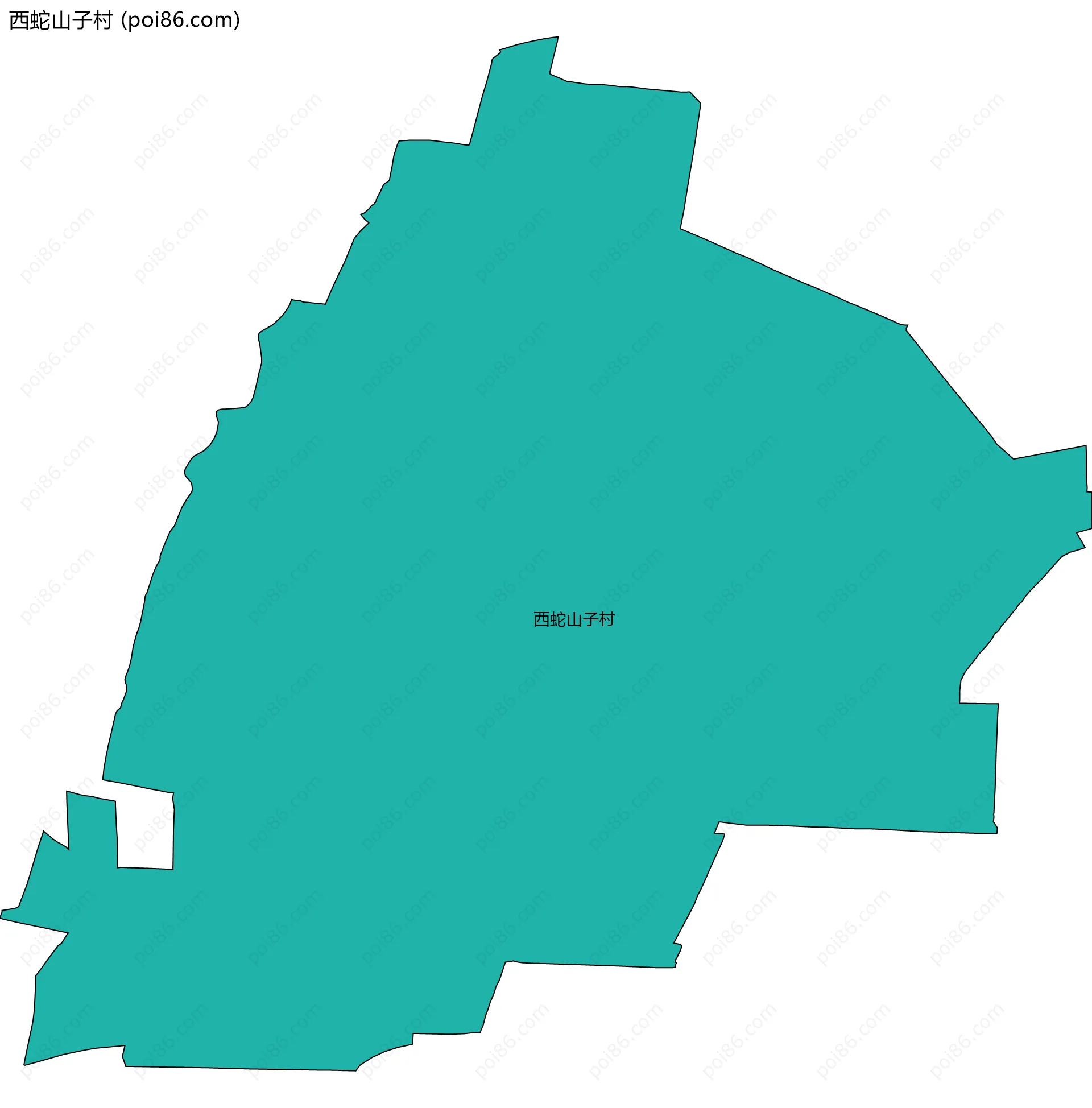 西蛇山子村边界地图