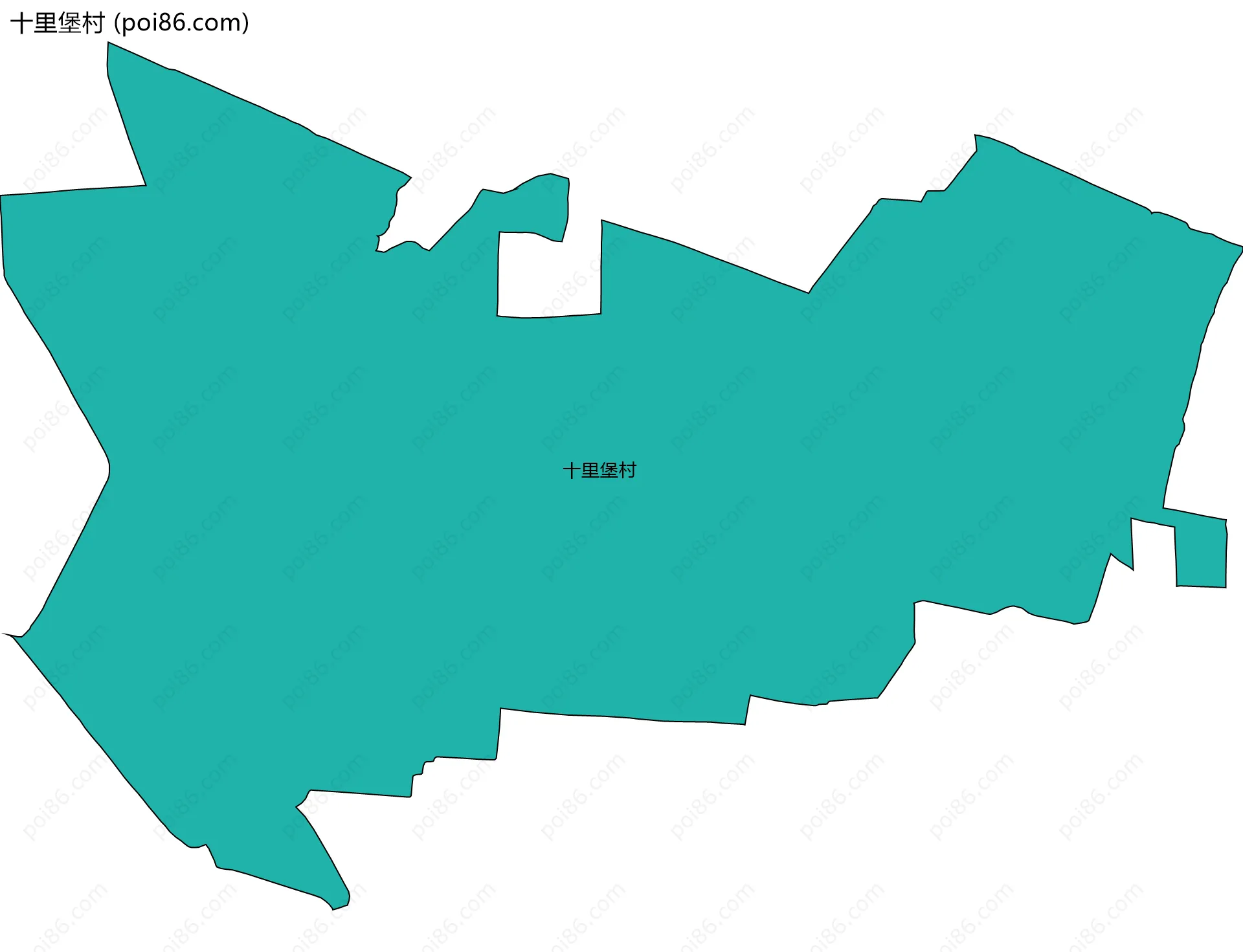 十里堡村边界地图