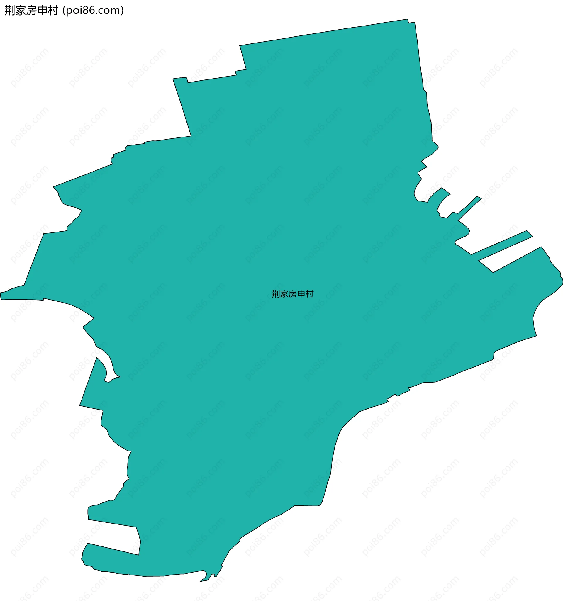 荆家房申村边界地图